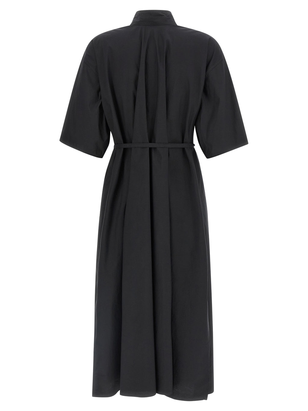 Lemaire Black Cotton Midi Dress