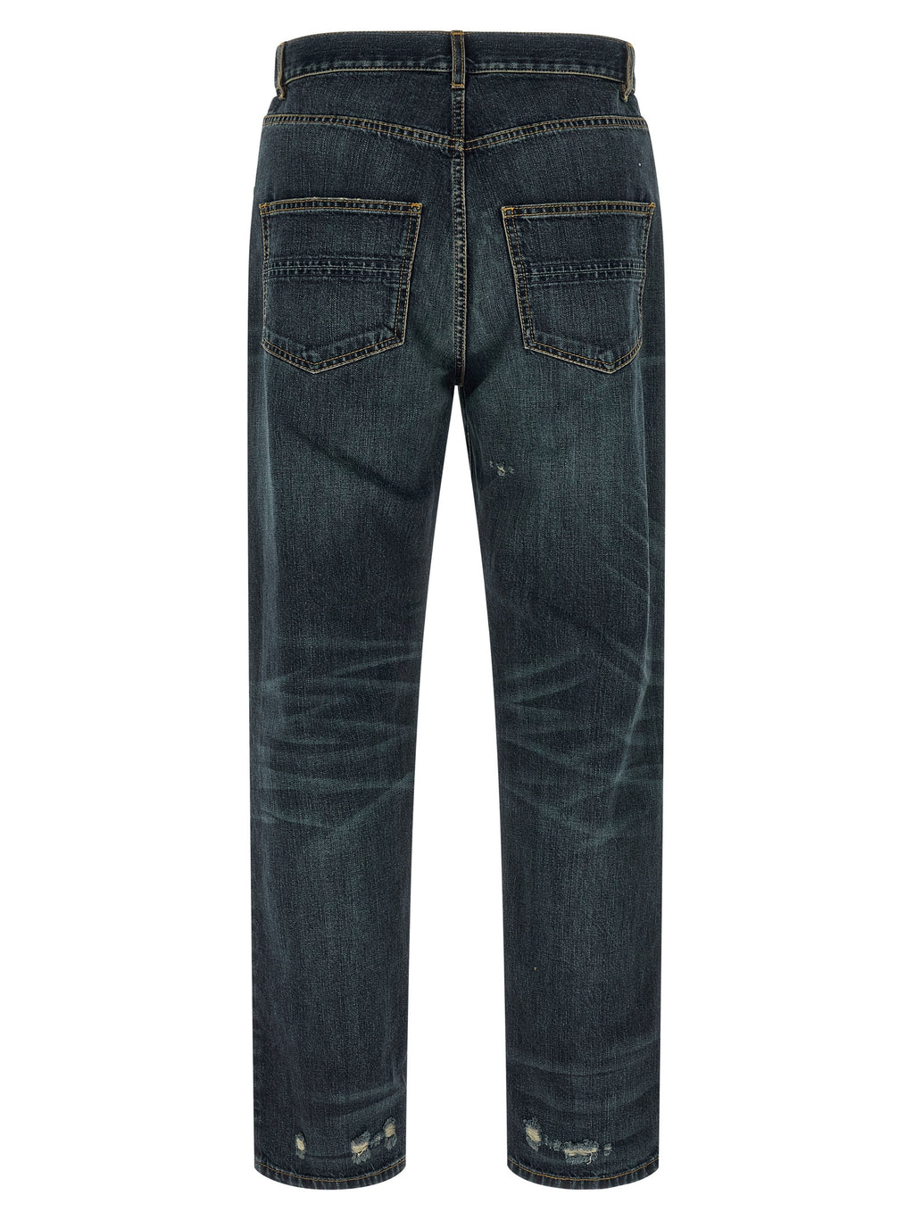 Namacheko Blue Cotton Straight-Leg Jeans
