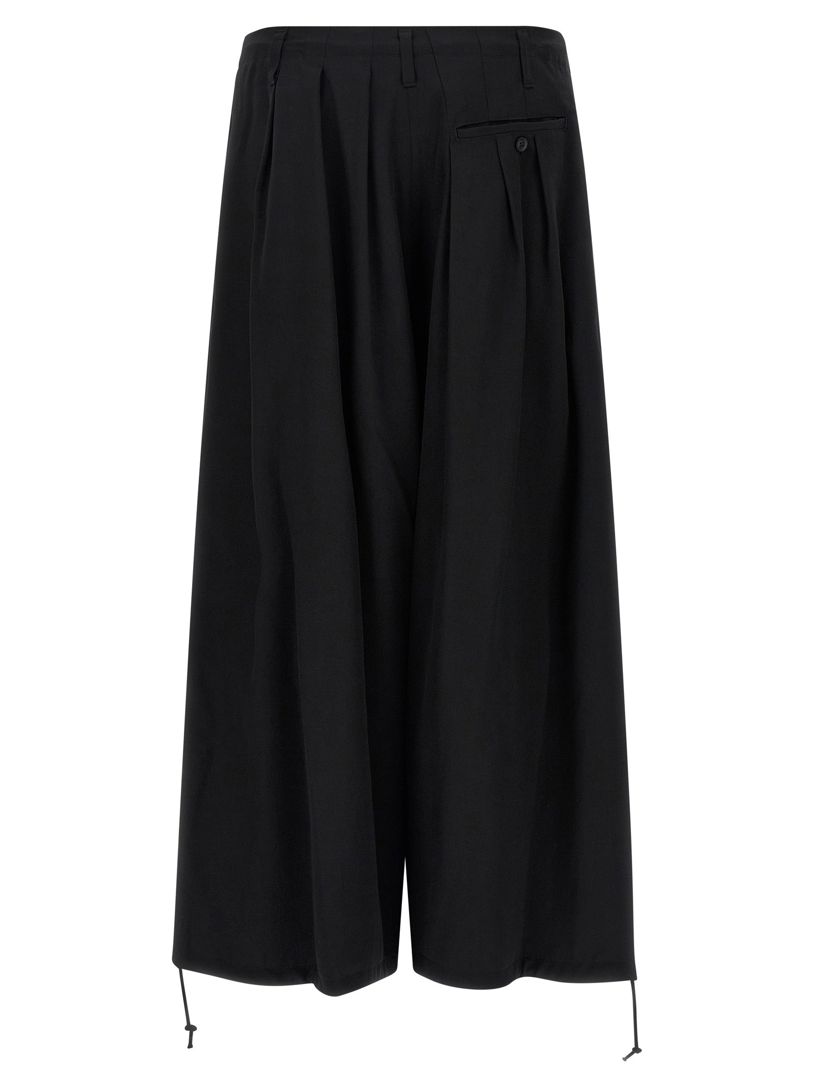 Yohji Yamamoto Black Triacetate Casual Pants