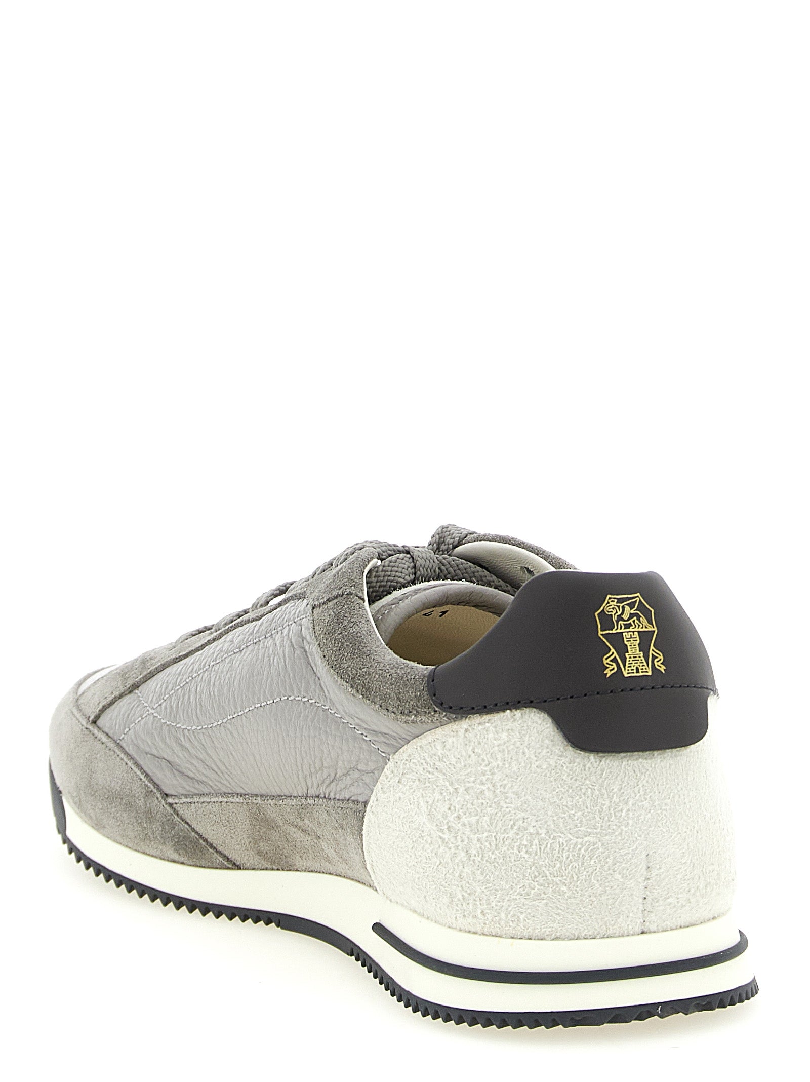 Brunello Cucinelli Gray Nubuc Leather Sneakers
