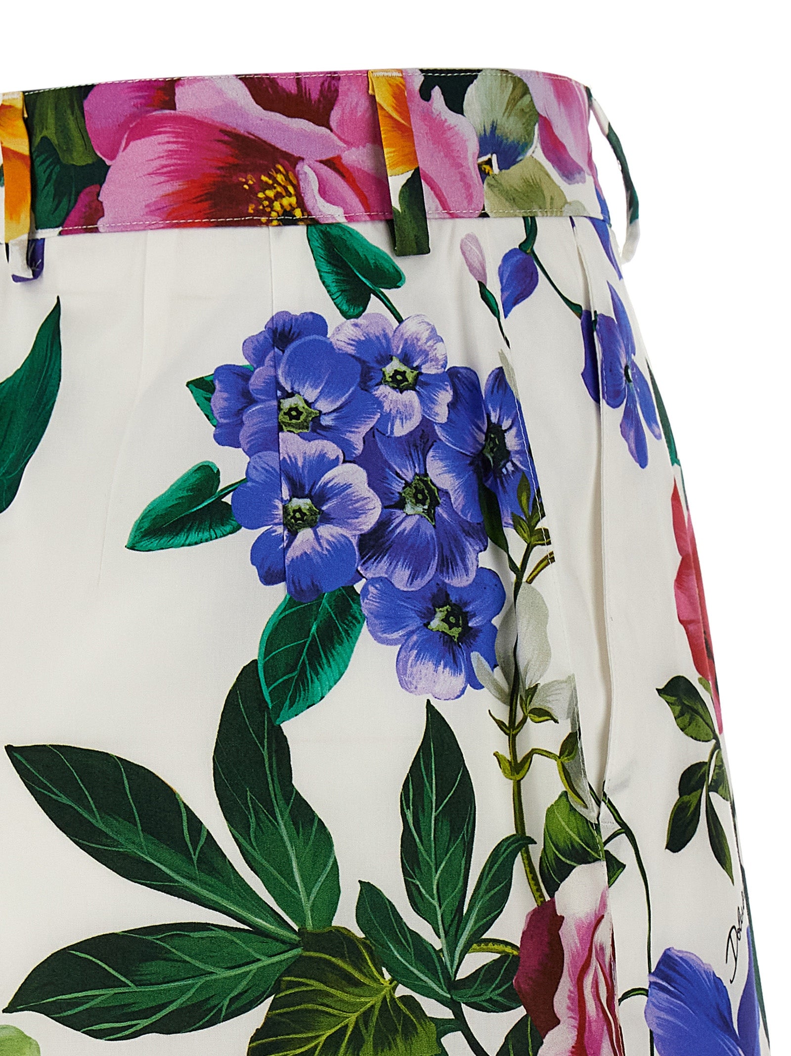 Dolce & Gabbana Multicolor Cotton Bermuda Shorts