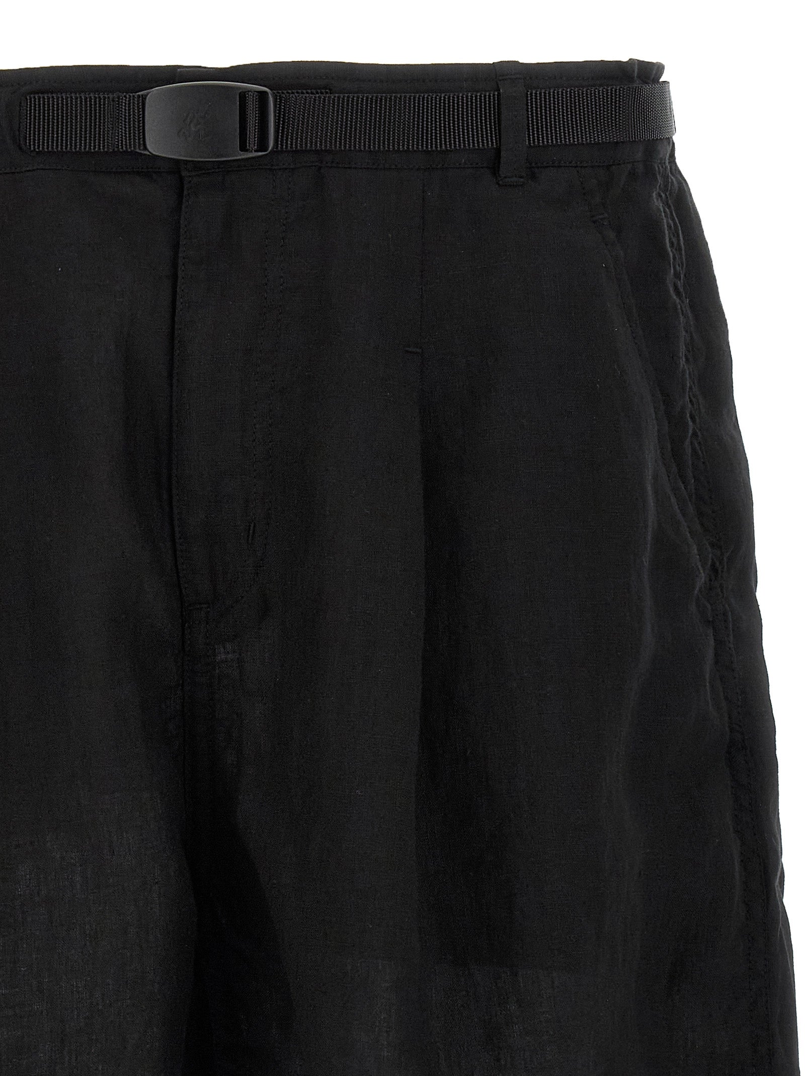 Undercover Black Linen Bermuda Shorts