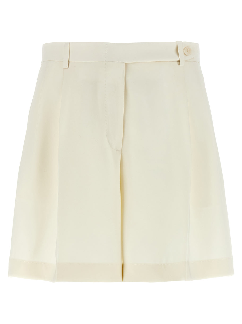 Brioni White Silk Bermuda Shorts