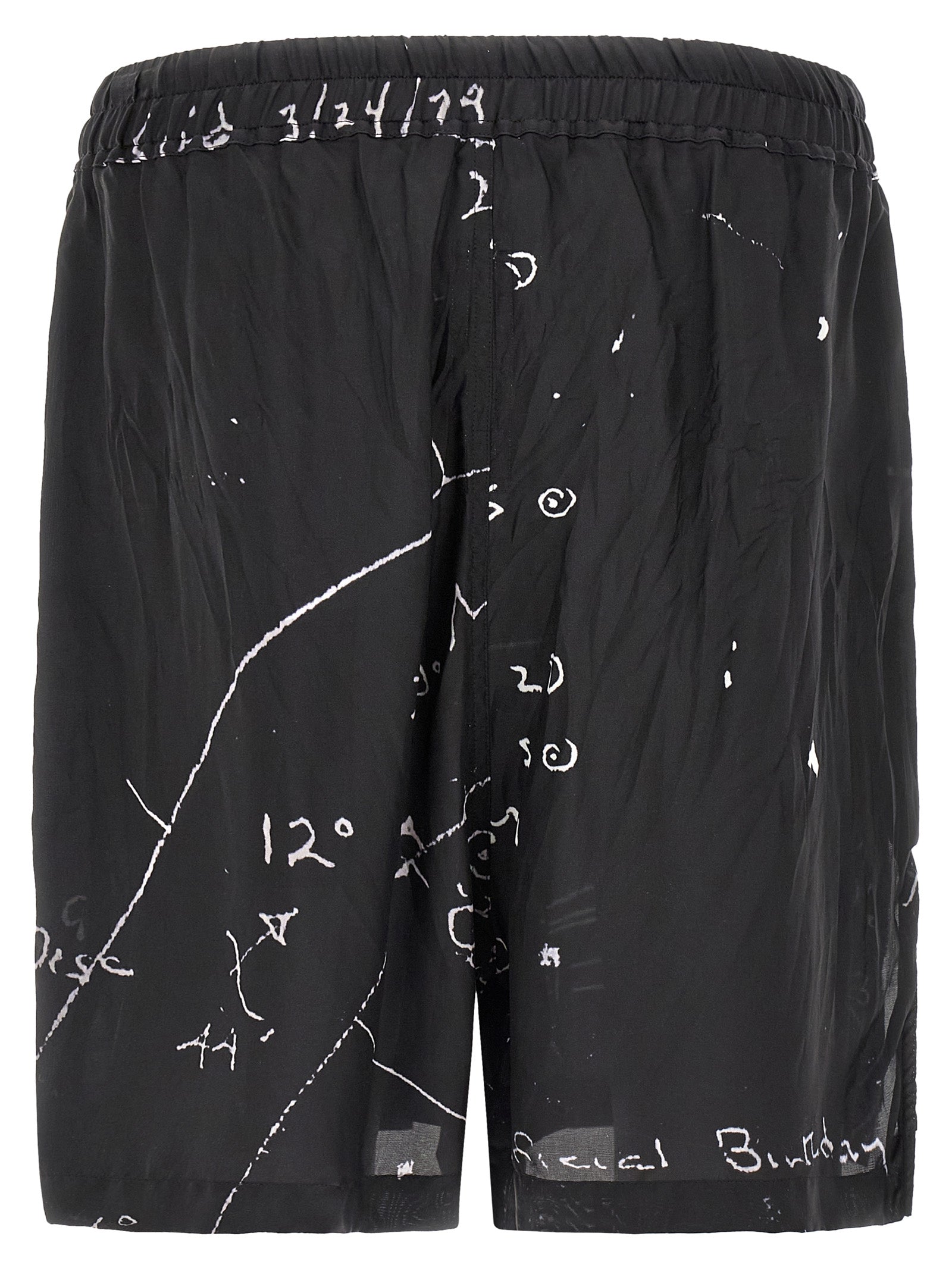 Rick Owens Bicolor Viscose Bermuda Shorts