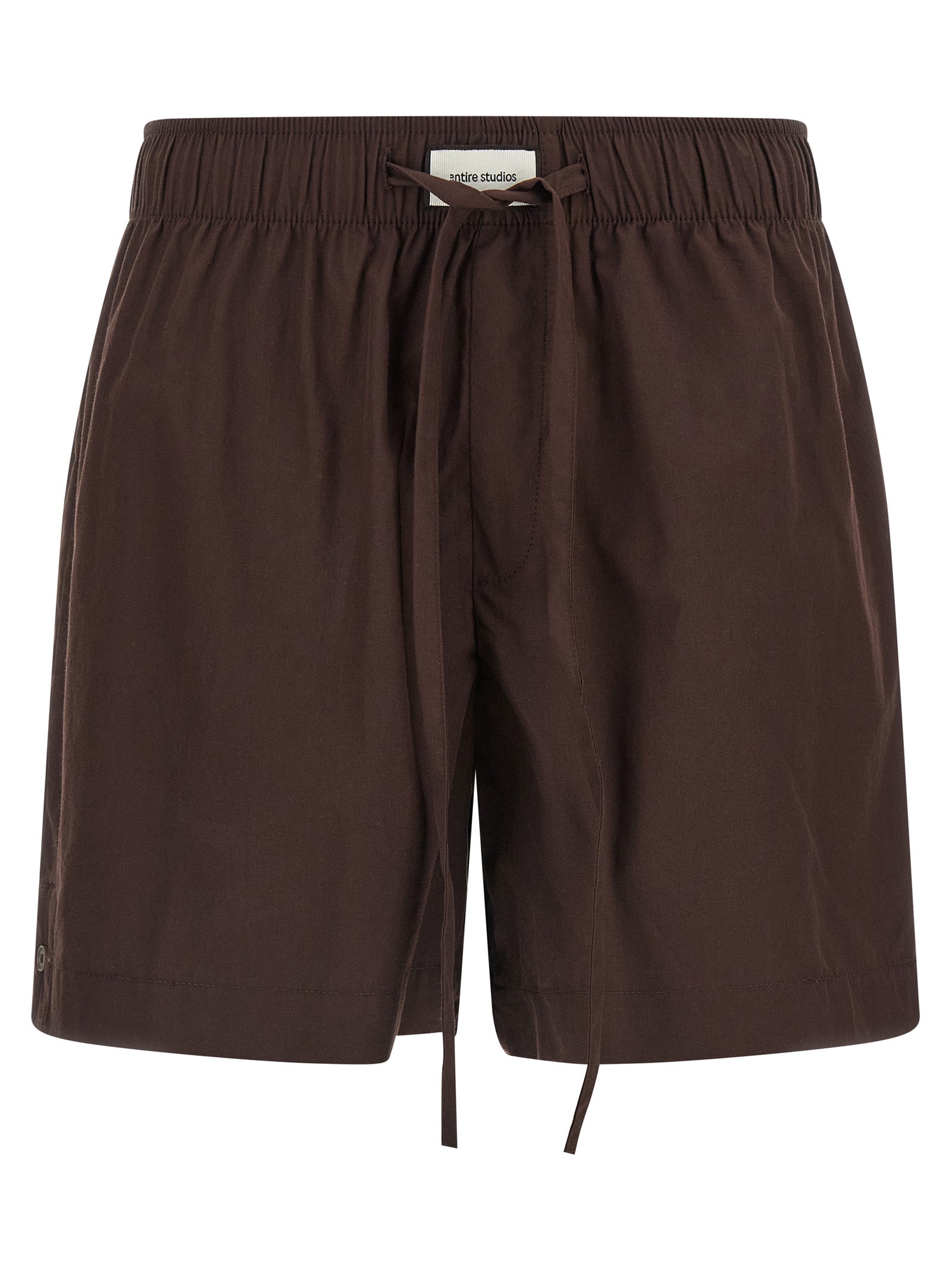 Entire Studios Brown Cotton Bermuda Shorts