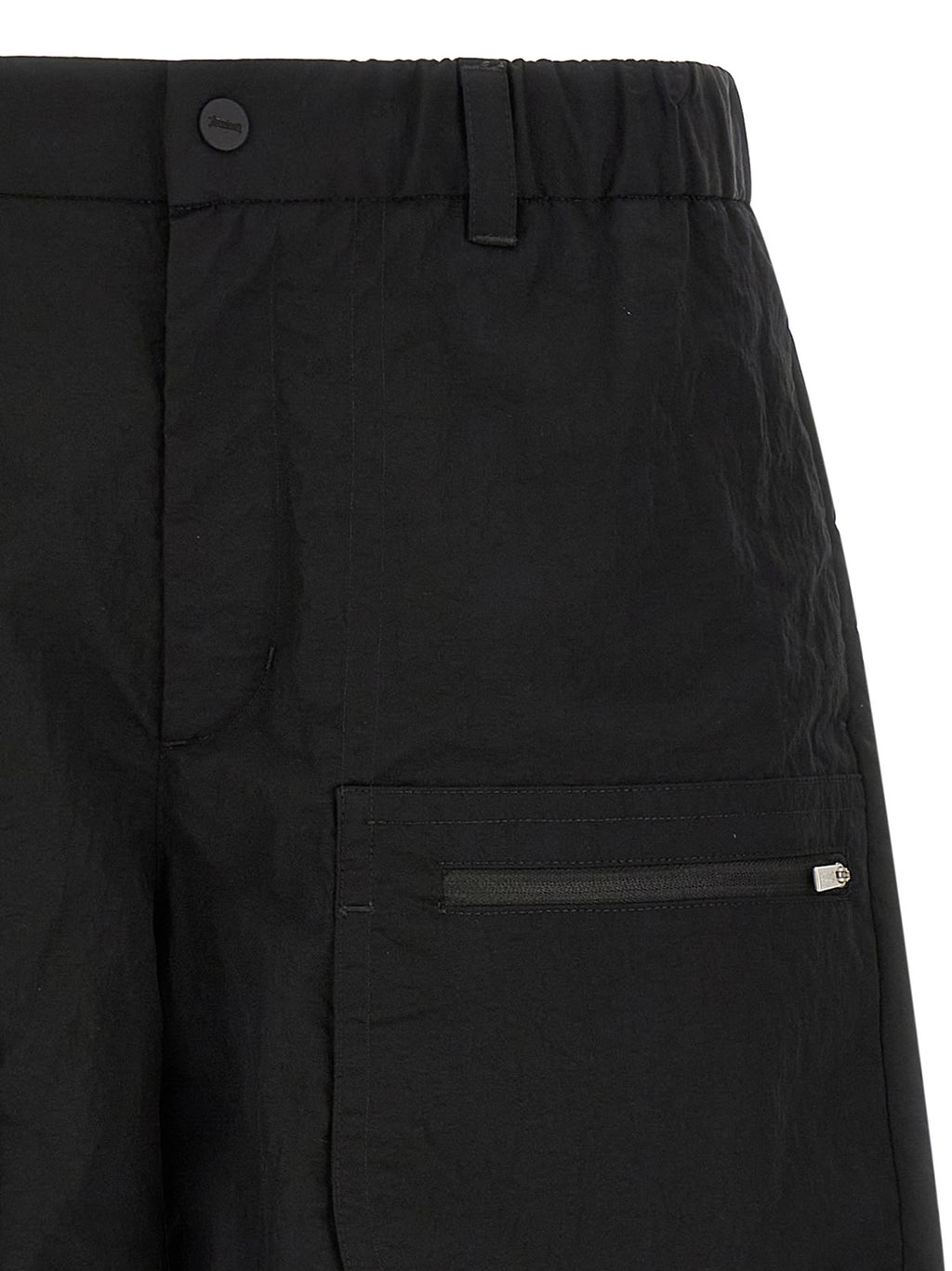 LAMINAR Black Polyamide Bermuda Shorts