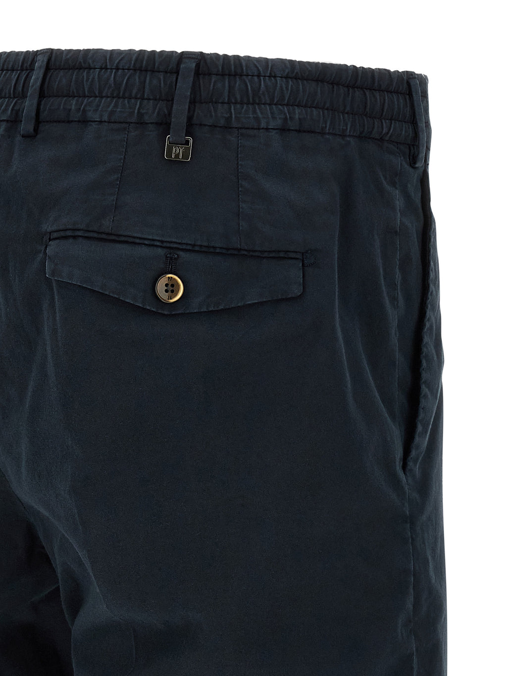 PT Torino Blue Cotton Bermuda Shorts
