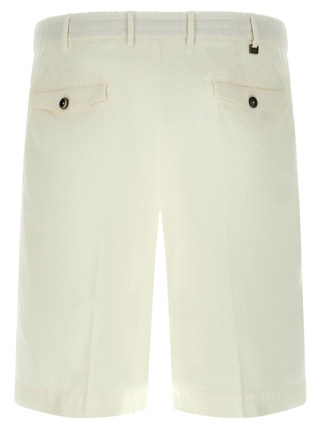 PT Torino White Cotton Bermuda Shorts