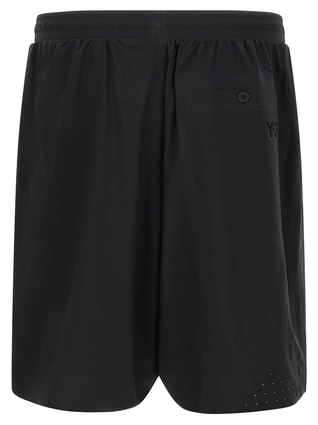 Y-3 Black Polyester Bermuda Shorts