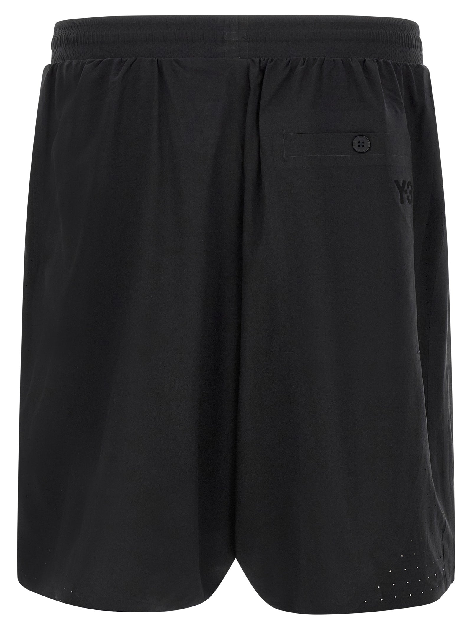 Y-3 Black Polyester Bermuda Shorts