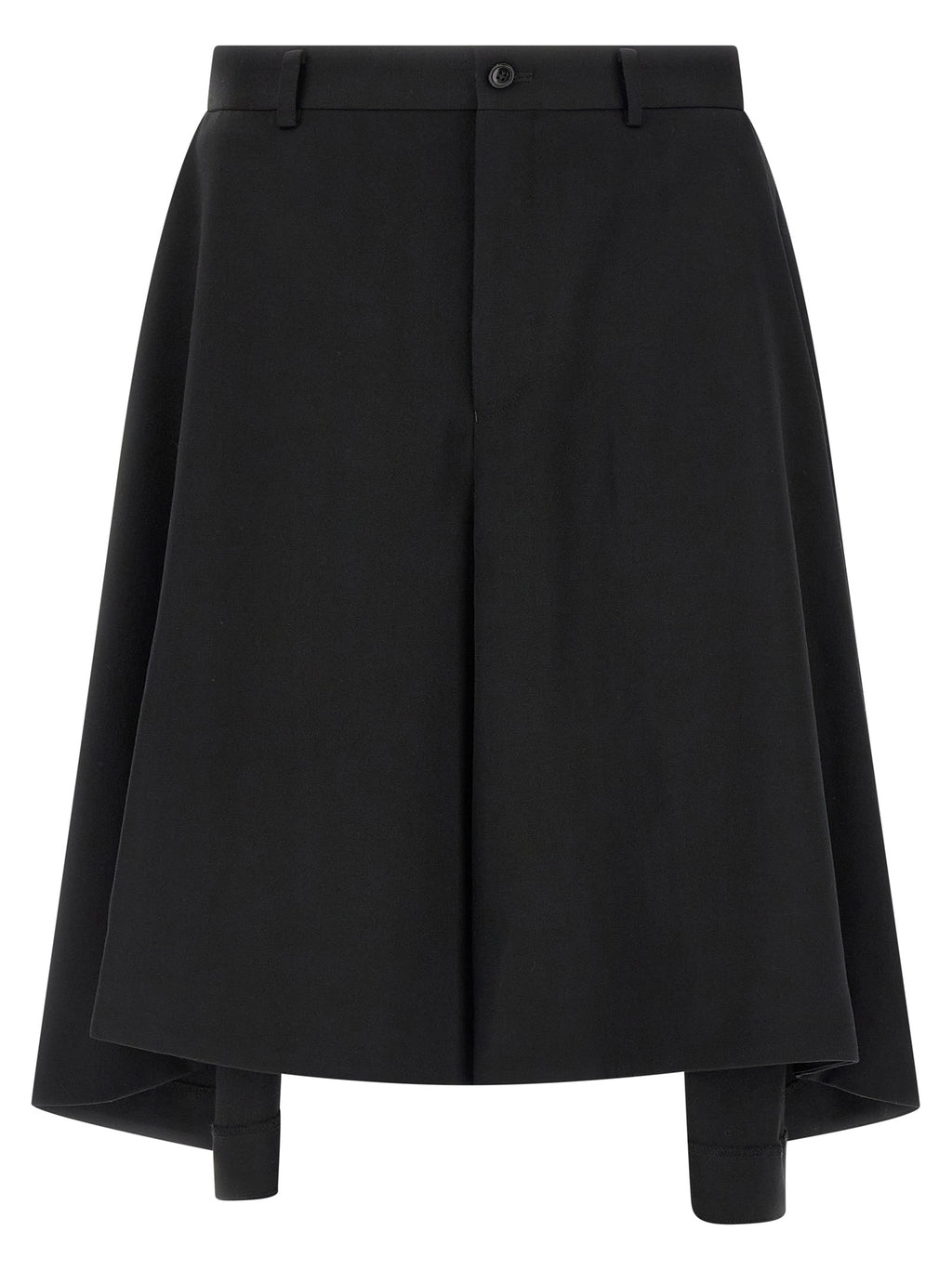 Comme Des Garçons Black Wool Bermuda Shorts