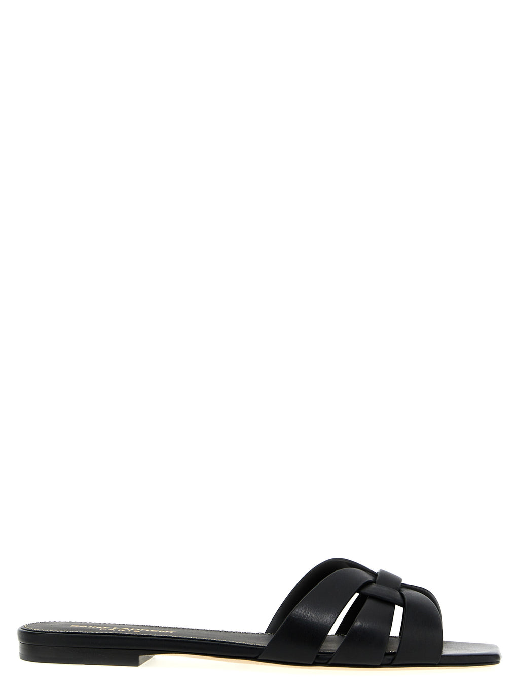 Saint Laurent Black Calfskin Slides