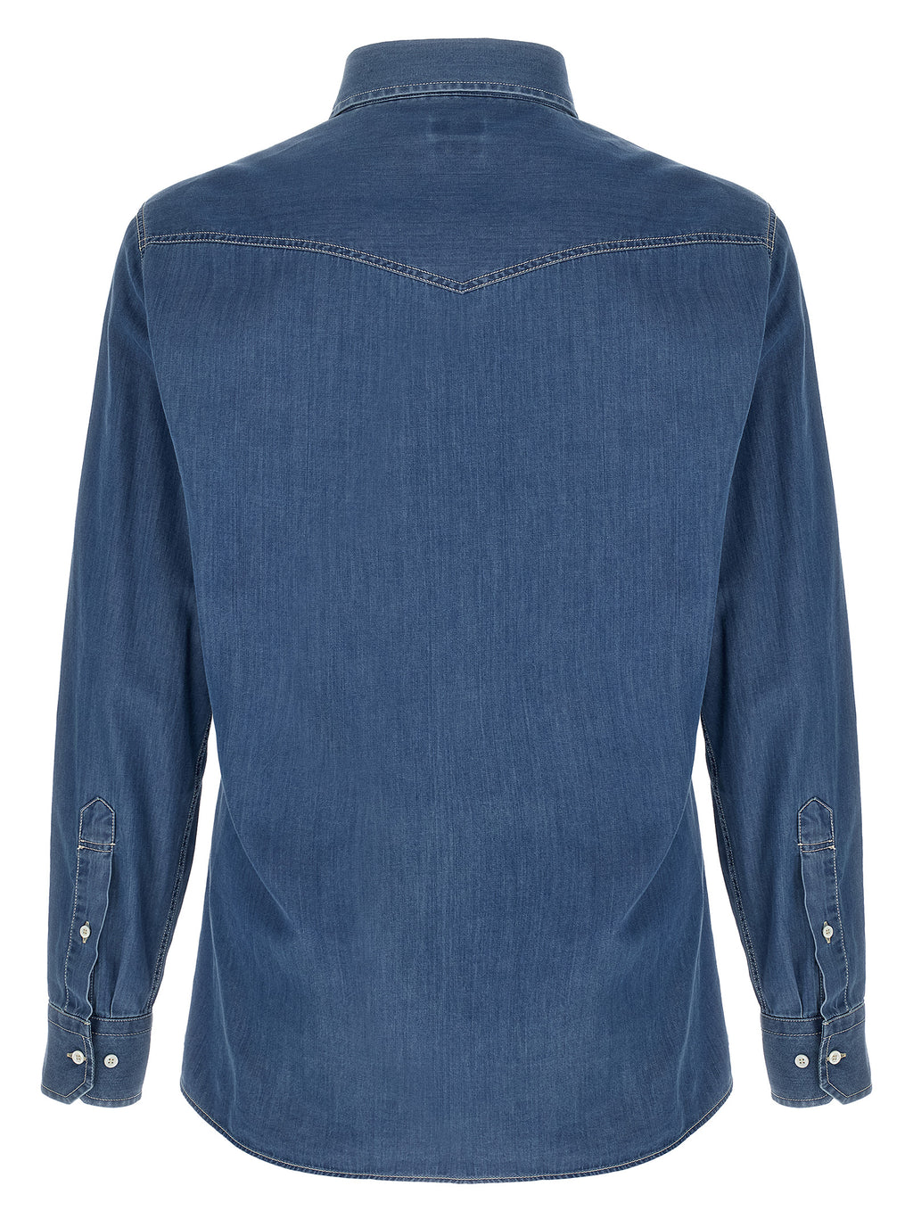 Brunello Cucinelli Blue Cotton Blouse