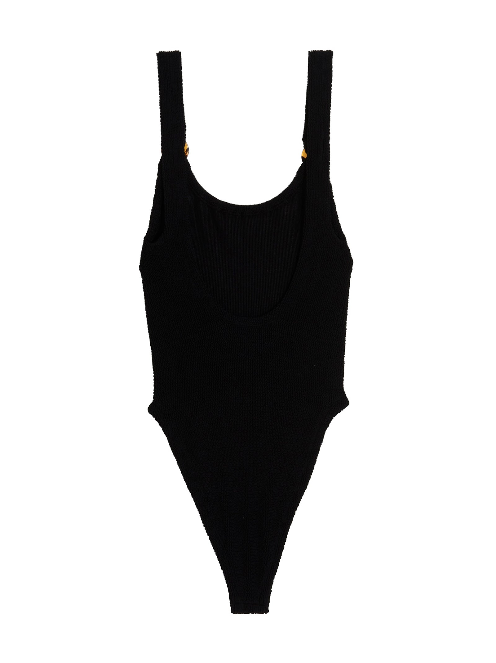 Hunza G Black Nylon One-Piece Swimsuit