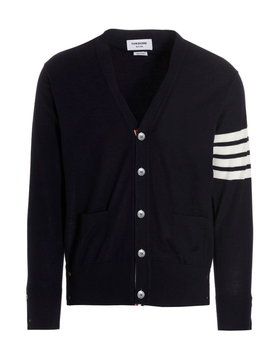 Thom Browne Blue Merino Wool Cardigan