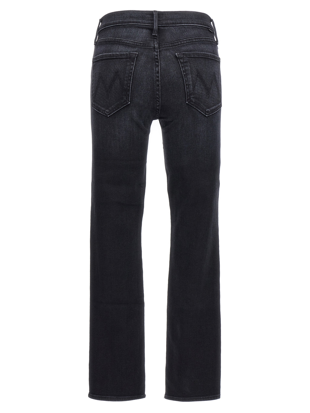 Mother Denim Black Cotton Slim Fit Jeans