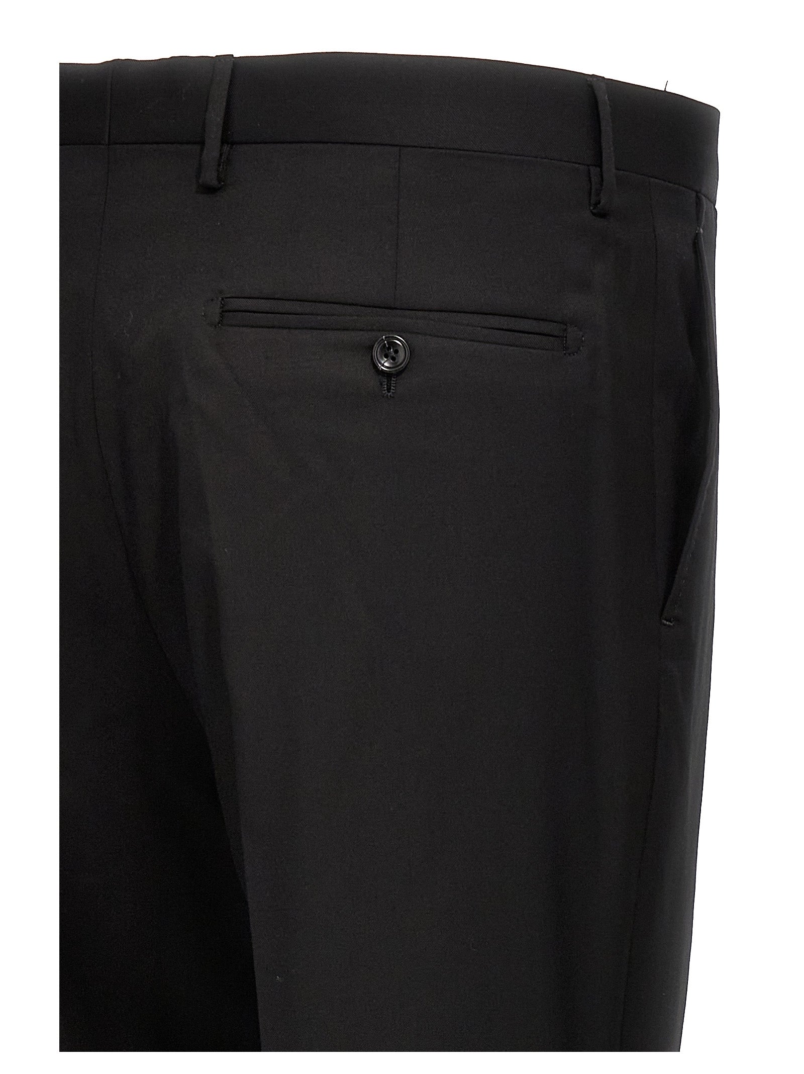 Tagliatore Black Virgin Wool Two-Piece Suit
