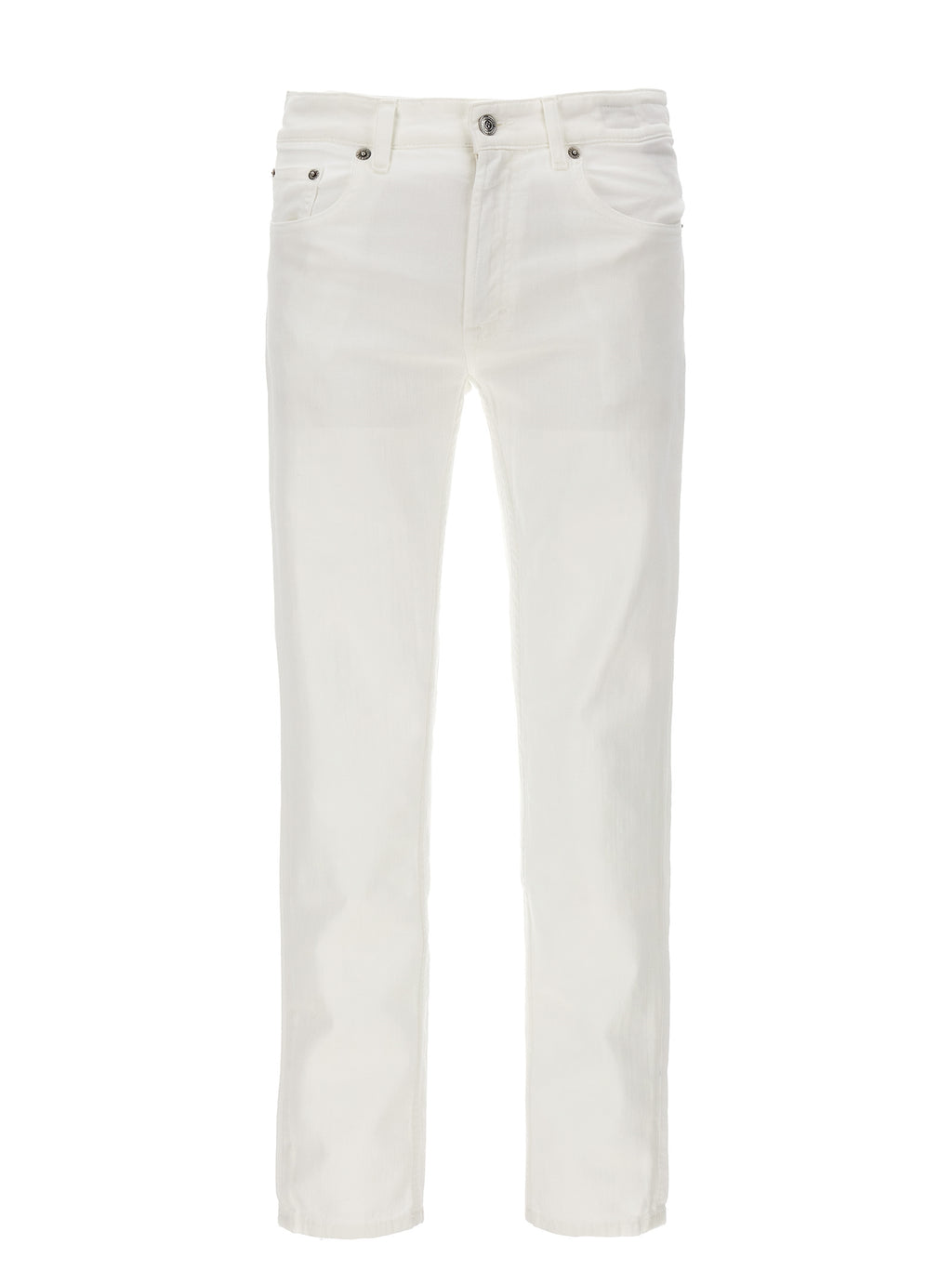 Department 5 White Cotton Straight-Leg Jeans