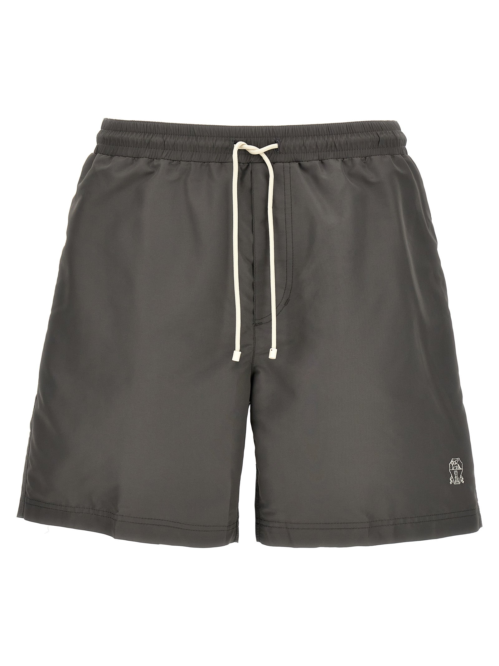 Brunello Cucinelli Gray Polyester Shorts