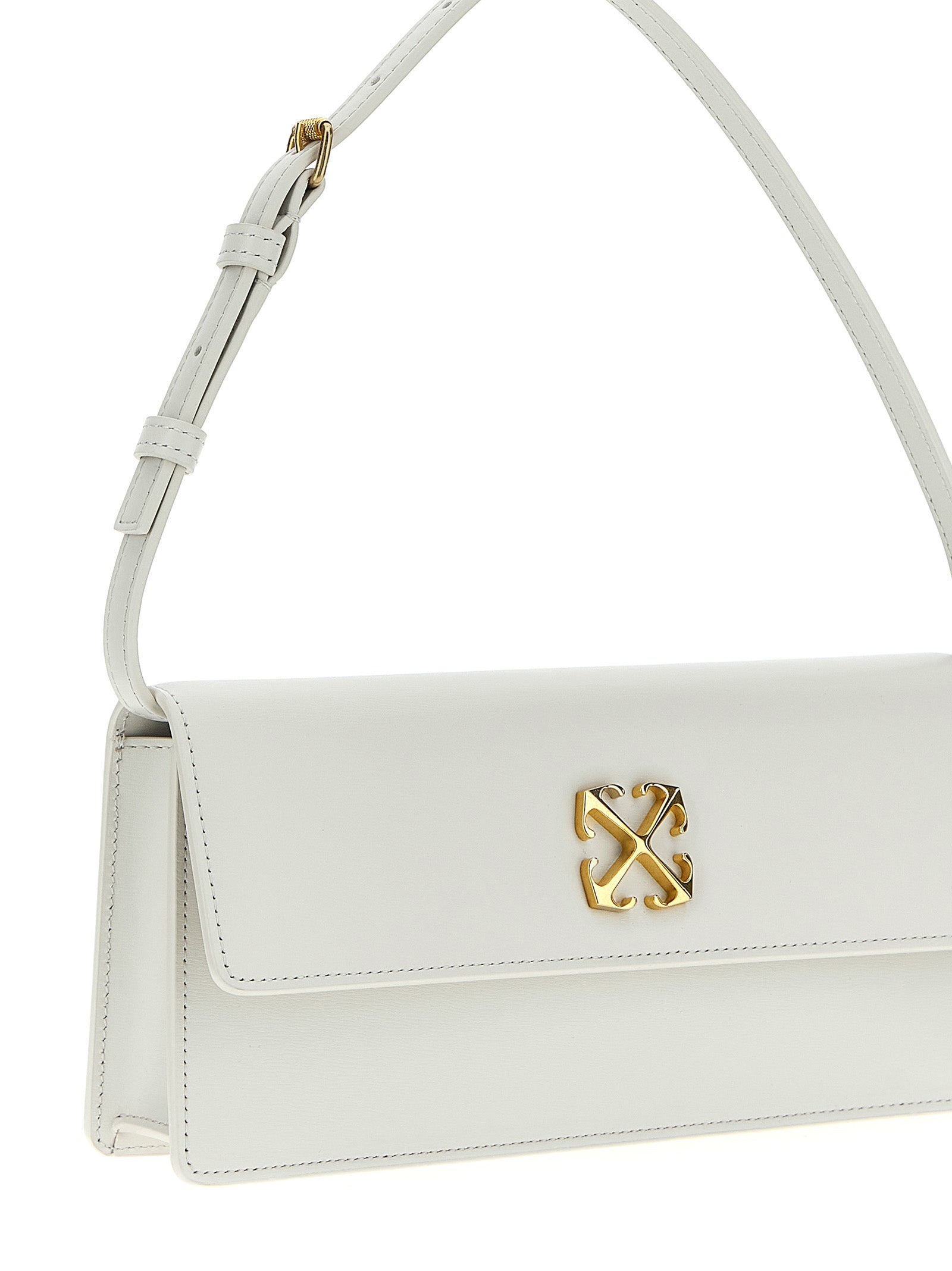Off-White White Calfskin Shoulder Bag