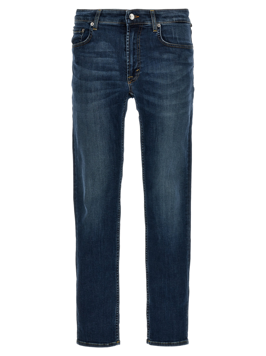 Department 5 Blue Cotton Straight-Leg Jeans