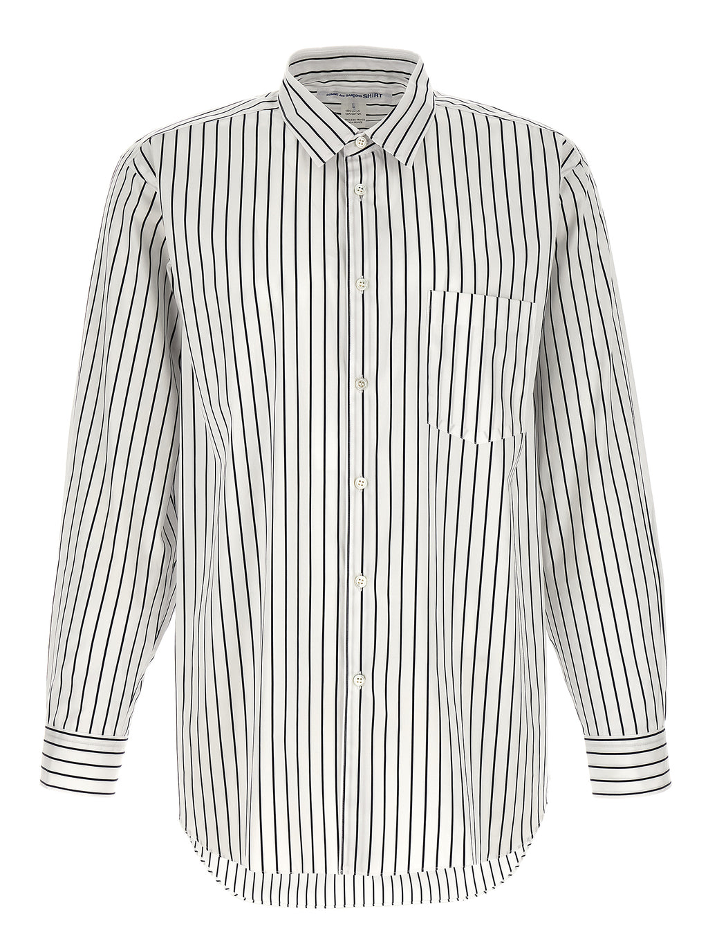 Comme Des Garçons Bicolor Cotton Blouse