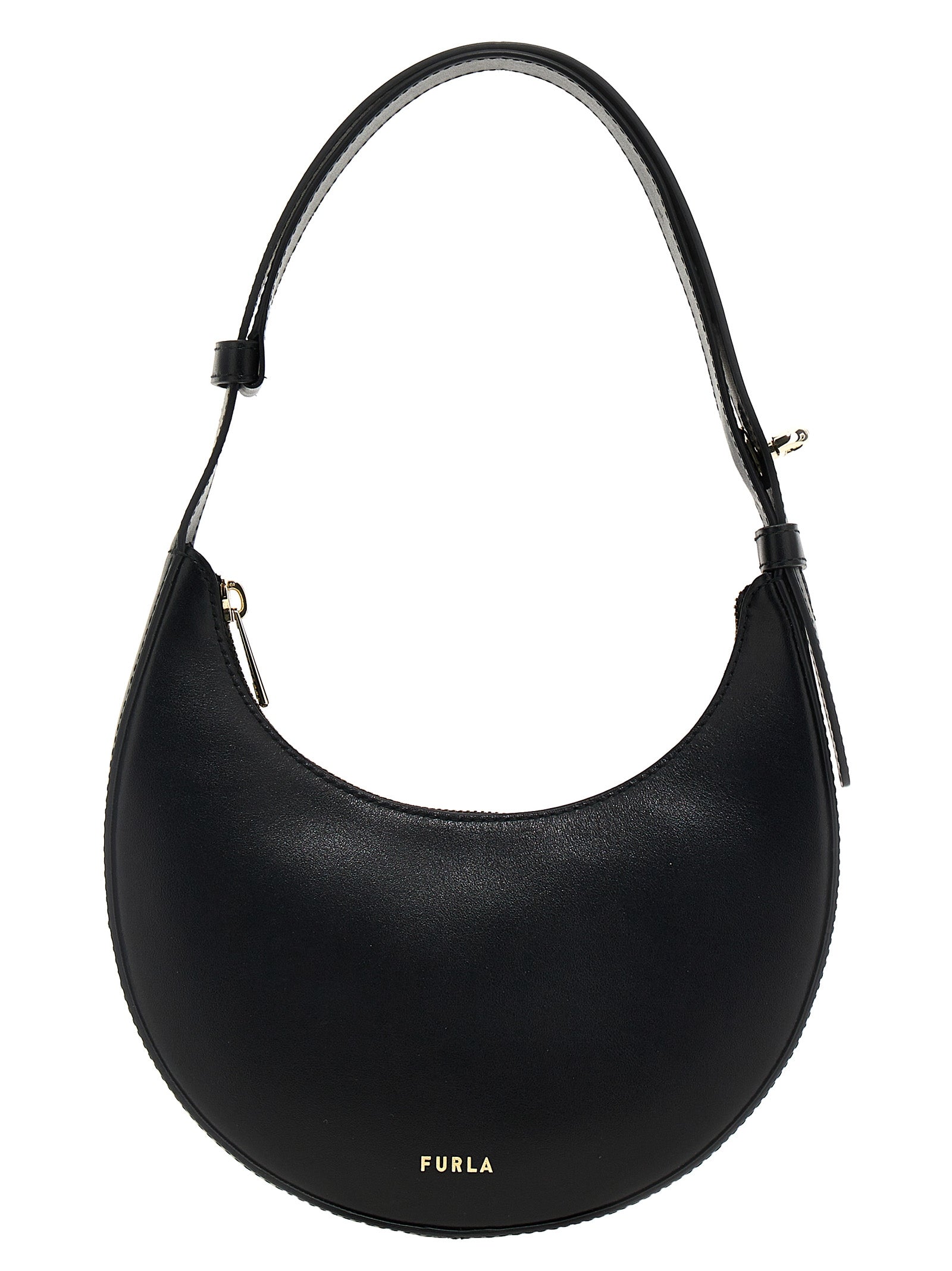 Furla Black Calfskin Shoulder Bag