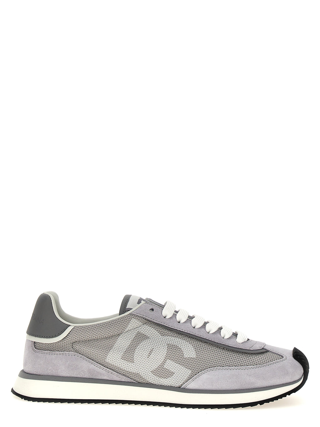 Dolce & Gabbana Gray Calfskin Athletic Sneakers
