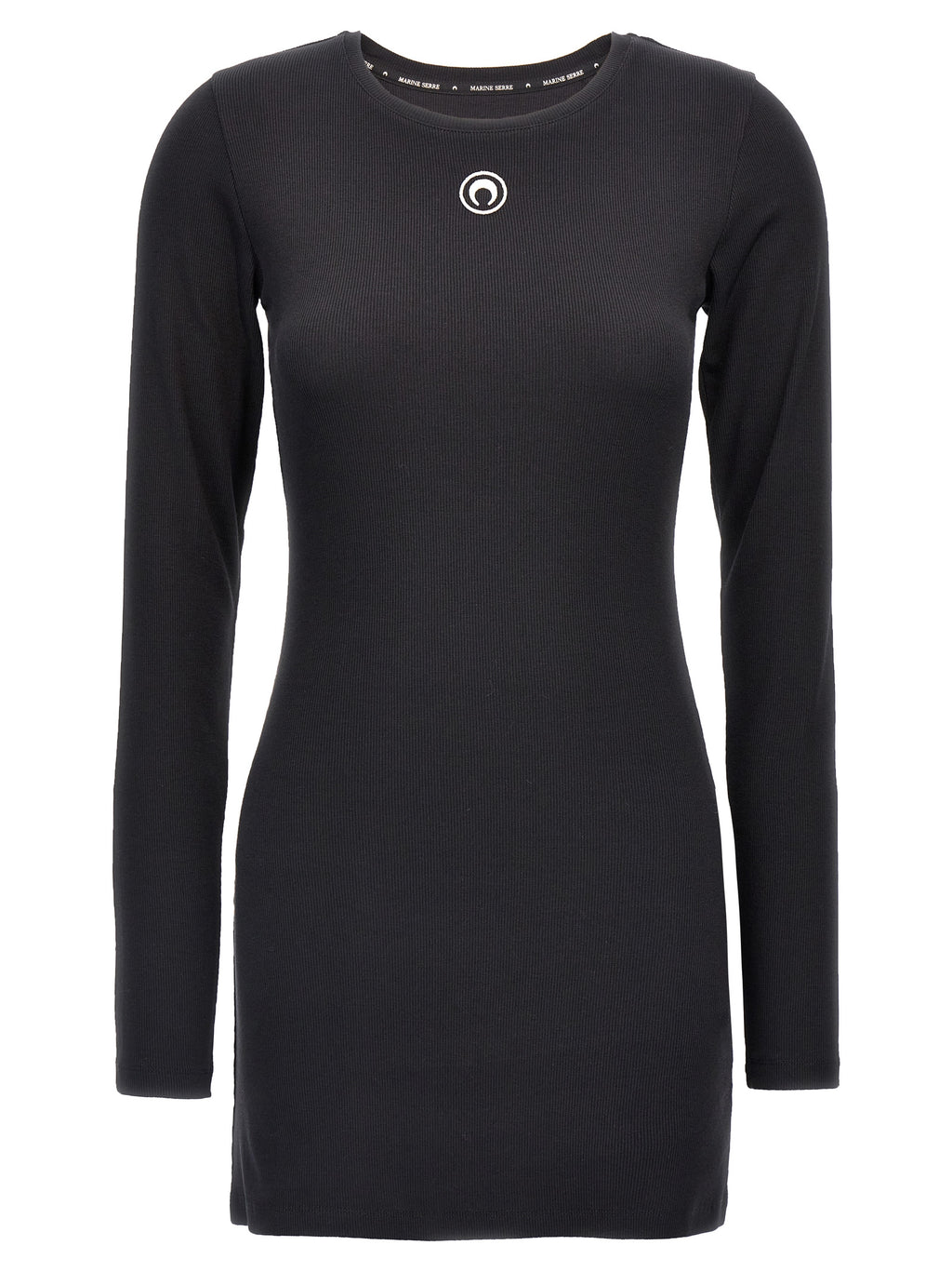 Marine Serre Black Cotton Short Dress