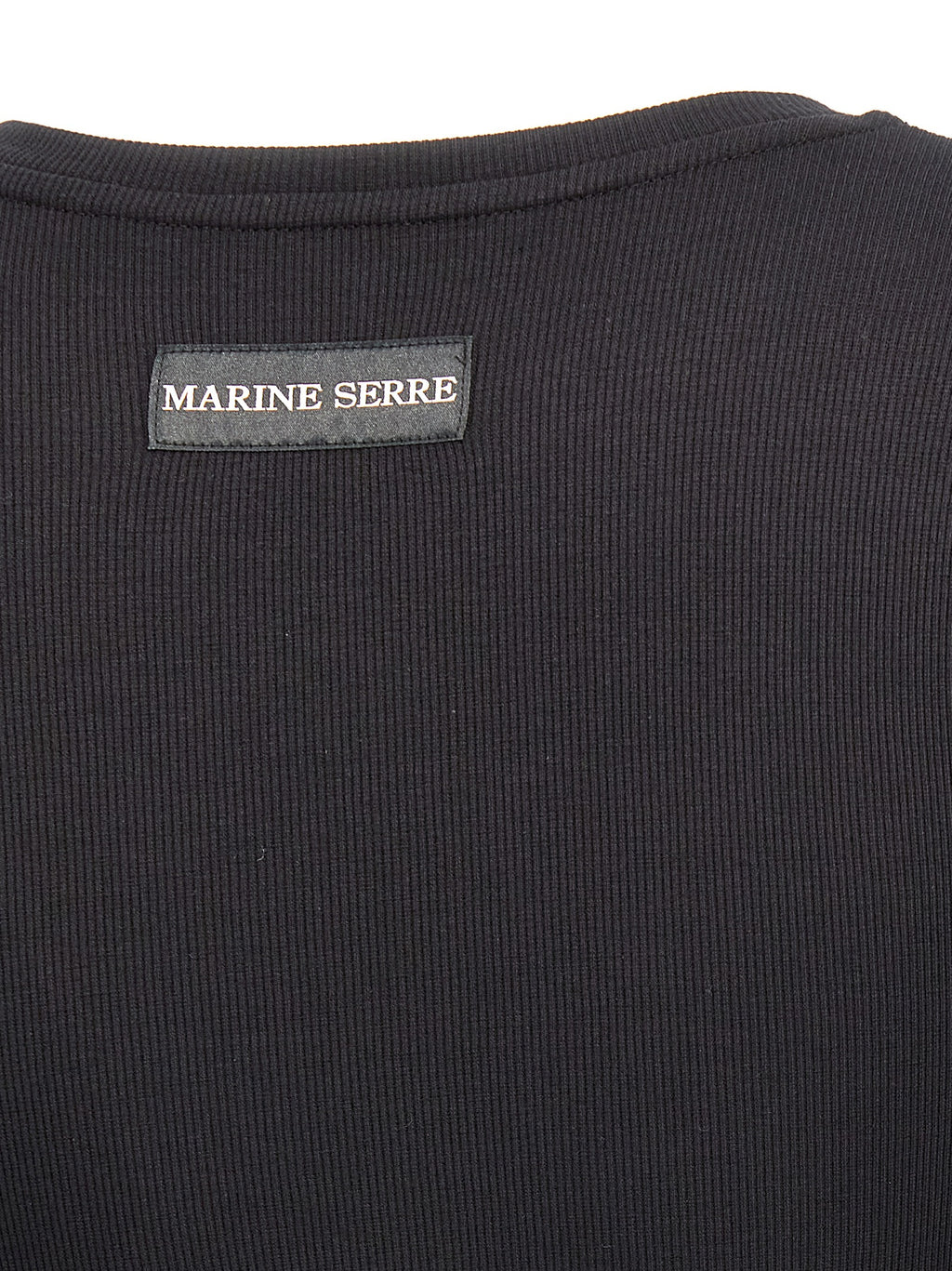 Marine Serre Black Cotton Short Dress