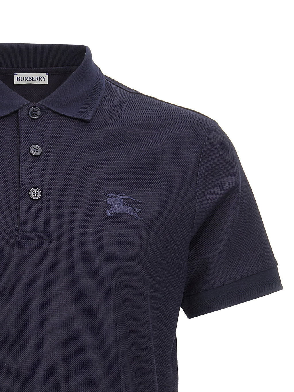 Burberry Blue Cotton Polo Shirt