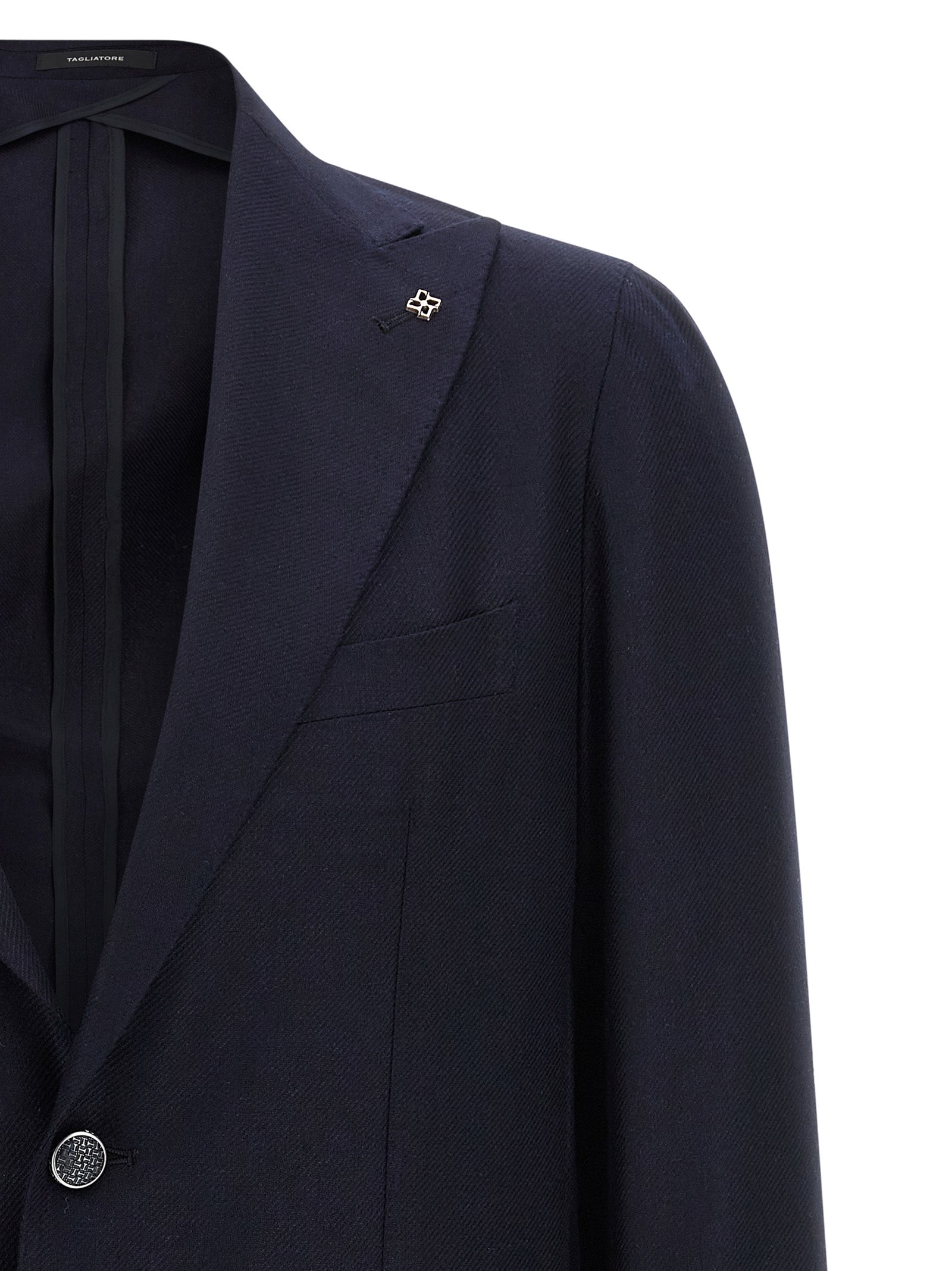 Tagliatore Blue Silk Blazer