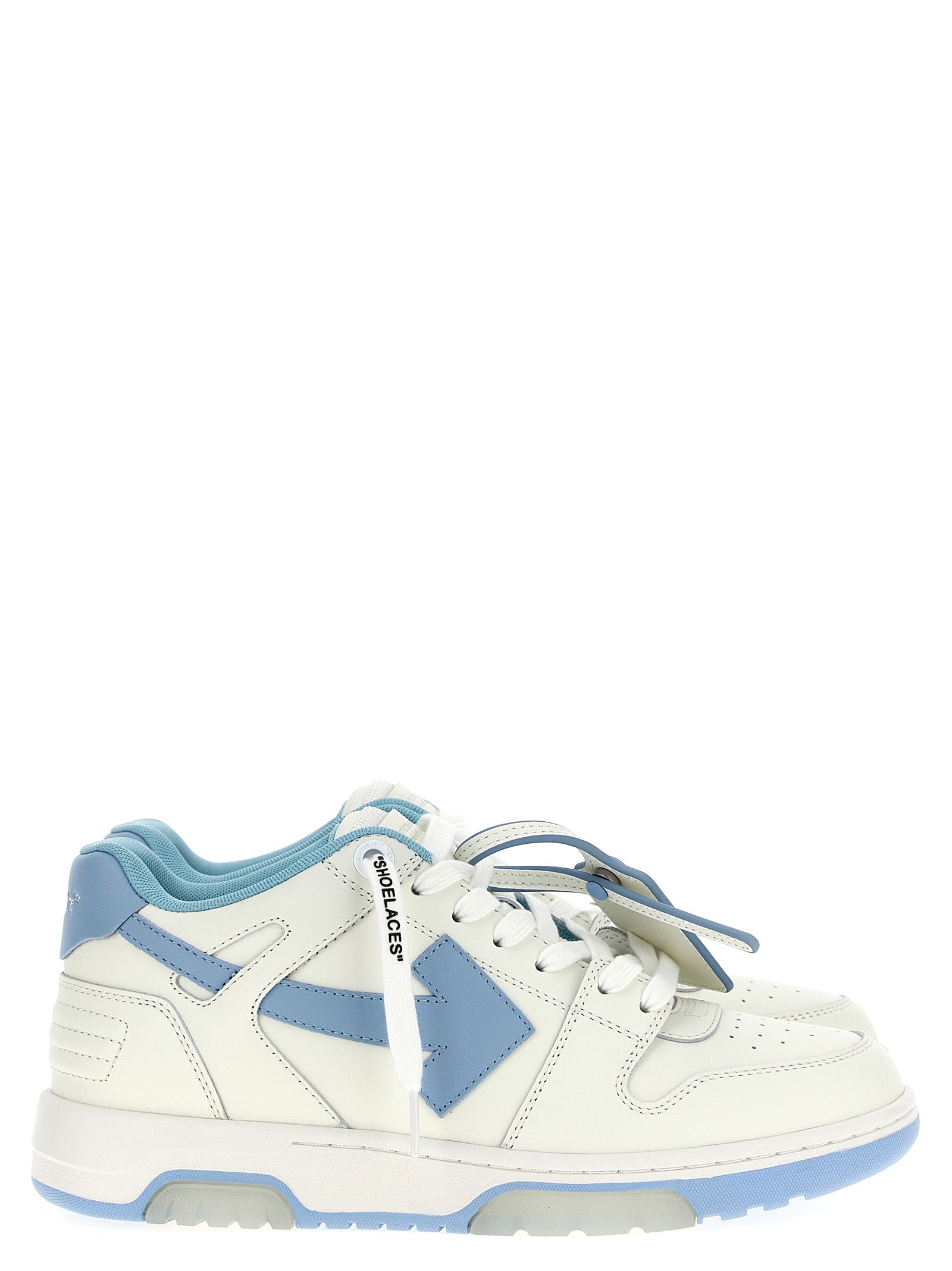 Off-White Blue Bovine Leather Low Top Sneakers