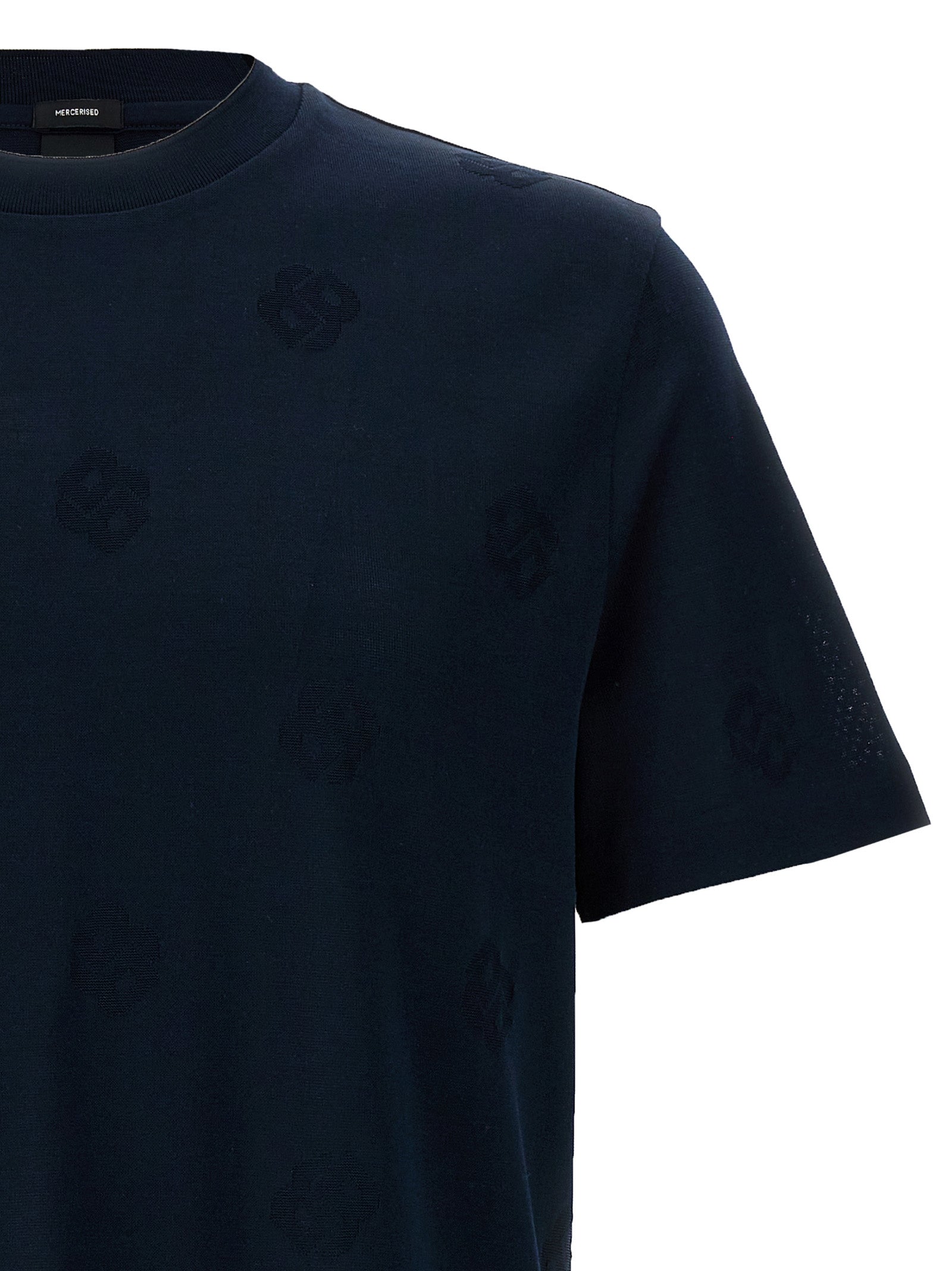 Hugo Boss Blue Cotton T-Shirt