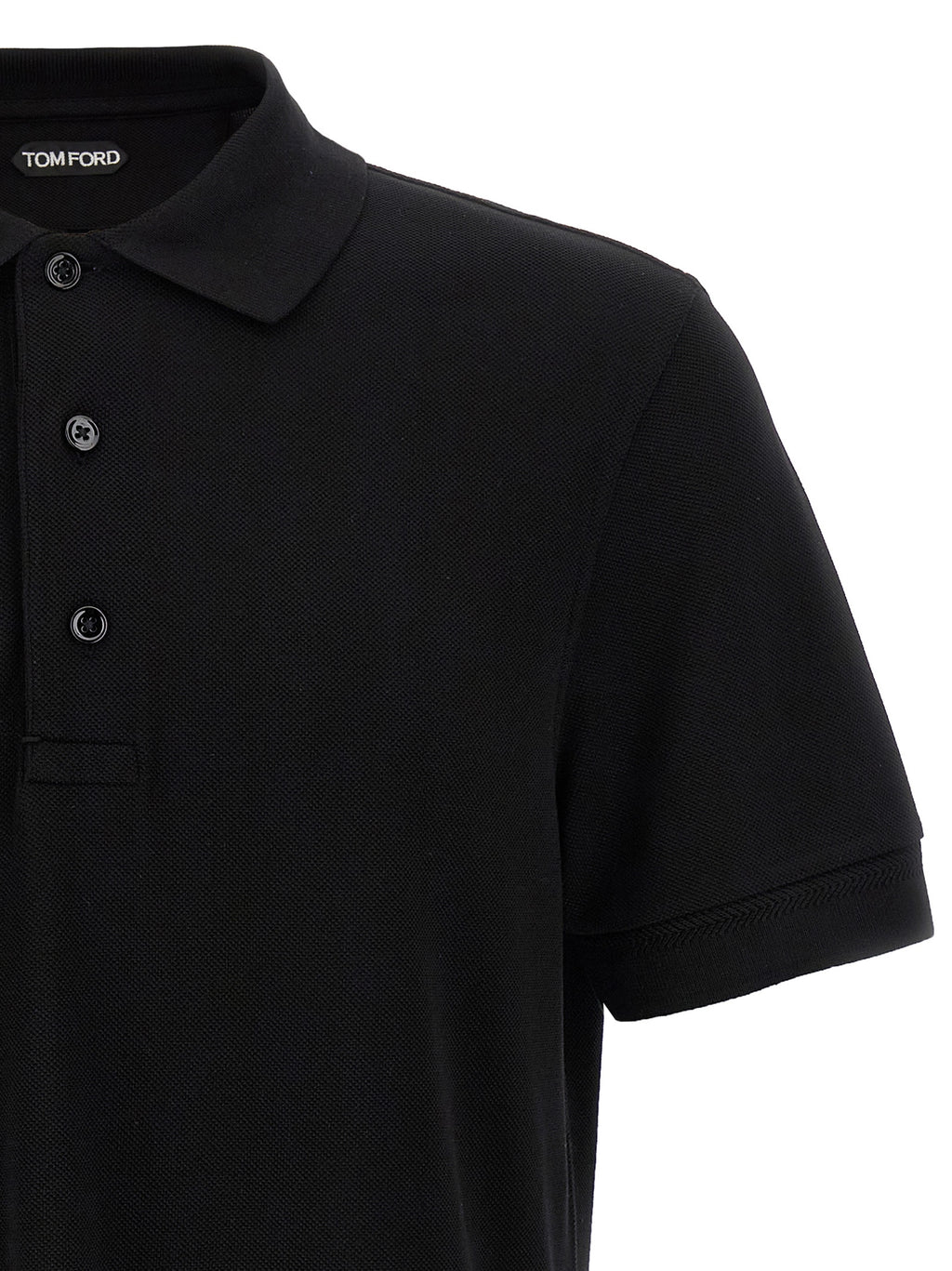 Tom Ford Black Lyocell Polo Shirt