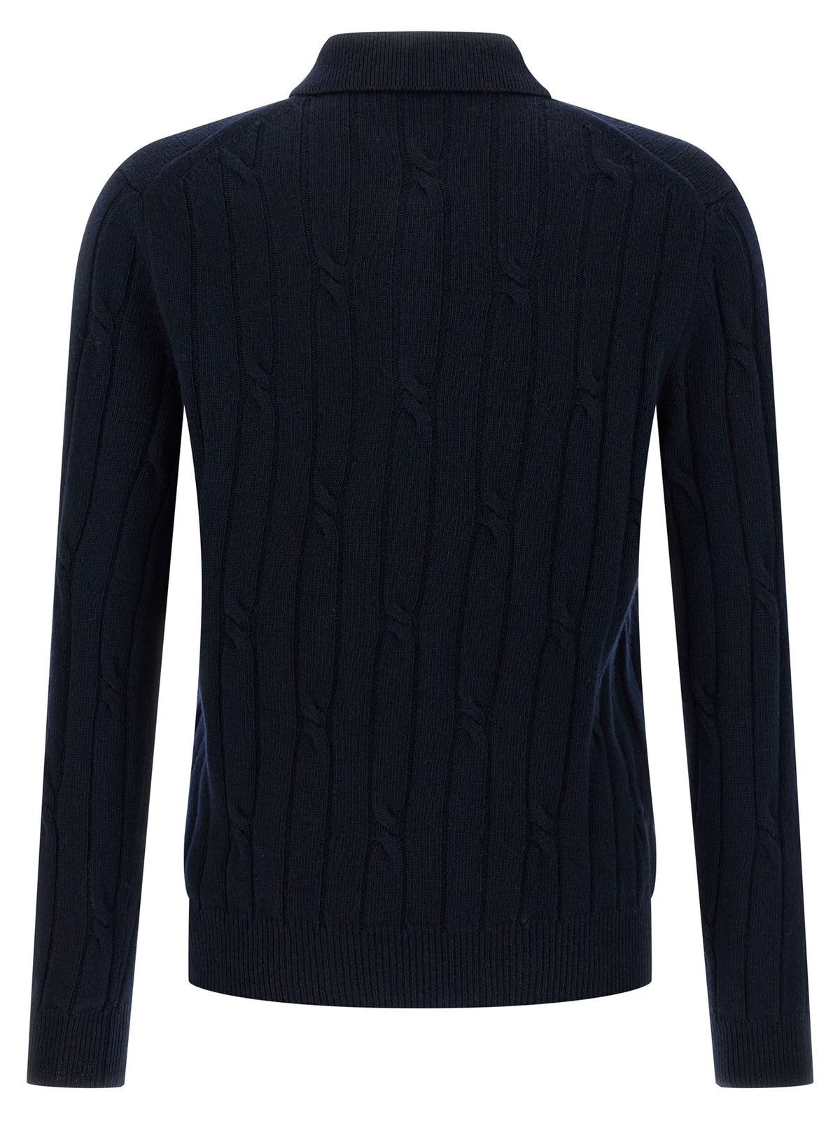 ZANONE Blue Virgin Wool Polo Shirt