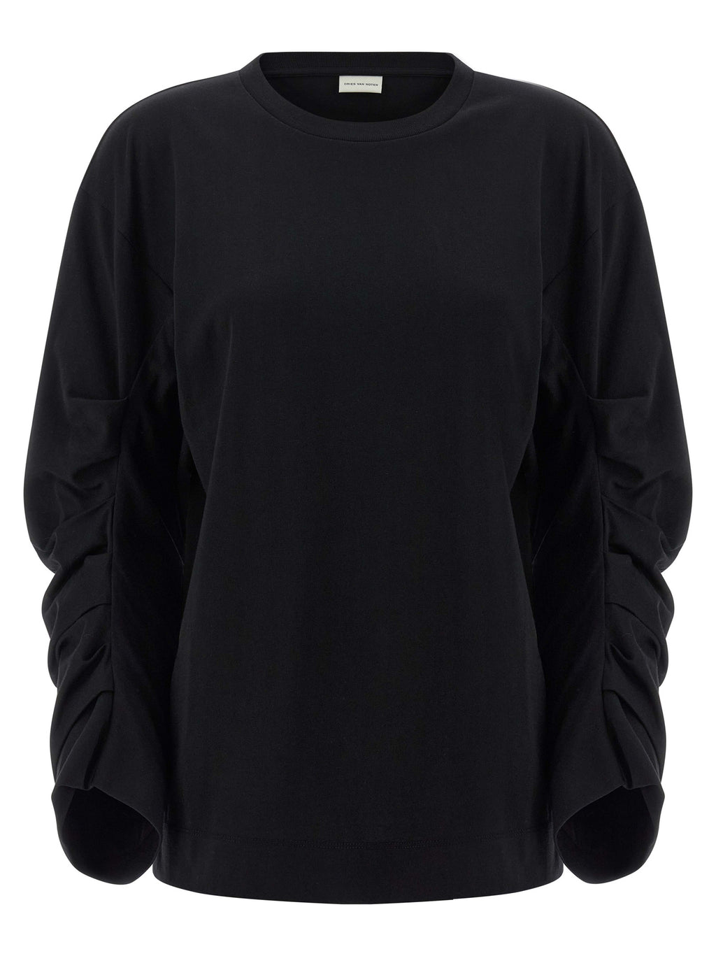 Dries Van Noten Black Cotton Long Sleeve T-Shirt
