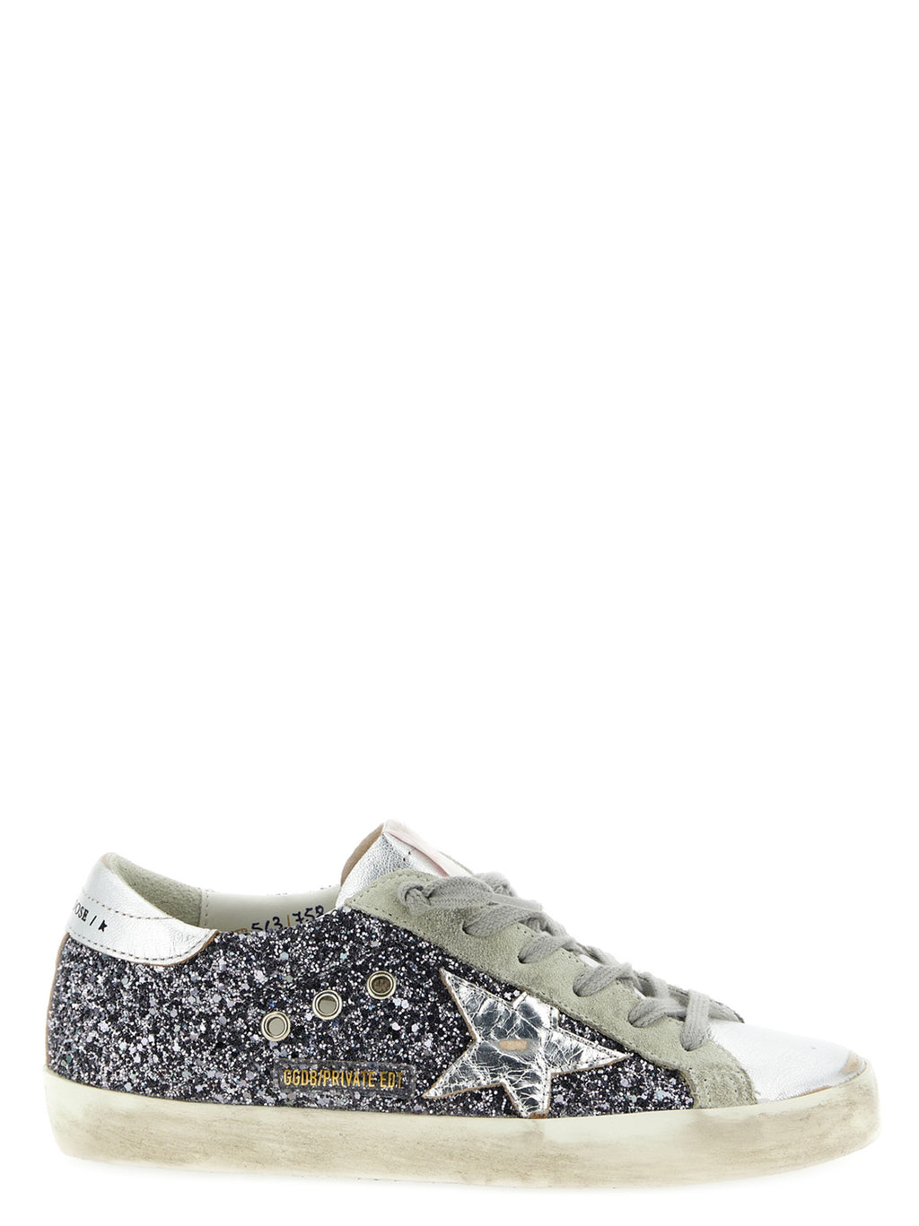 Golden Goose Silver Leather Low Top Sneakers
