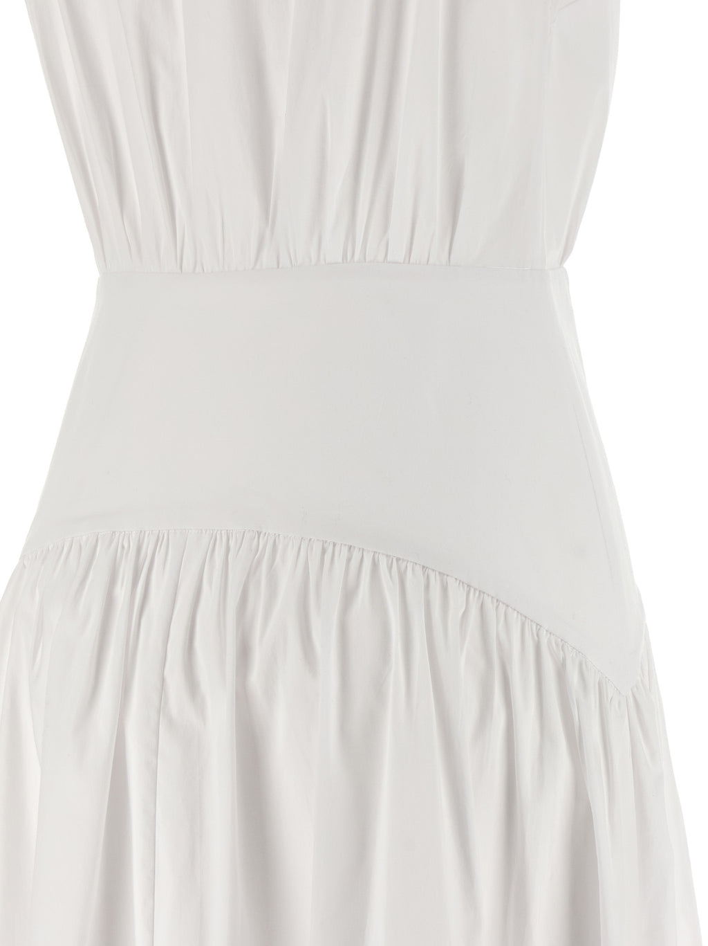 Staud White Cotton Midi Dress