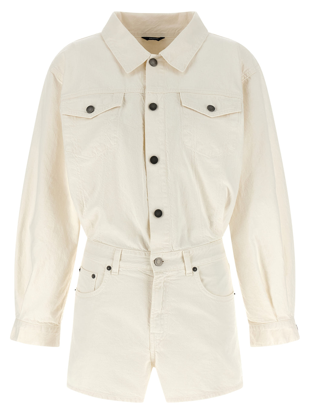 Haikure White Cotton Rompers