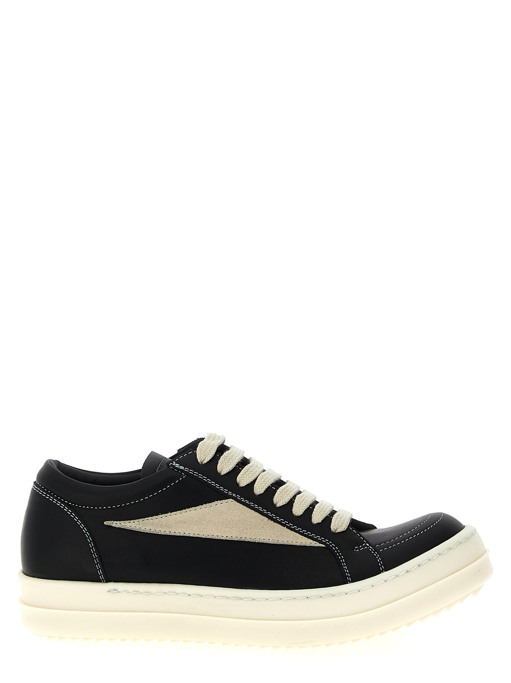 Rick Owens Bicolor Cowhide Low Top Sneakers