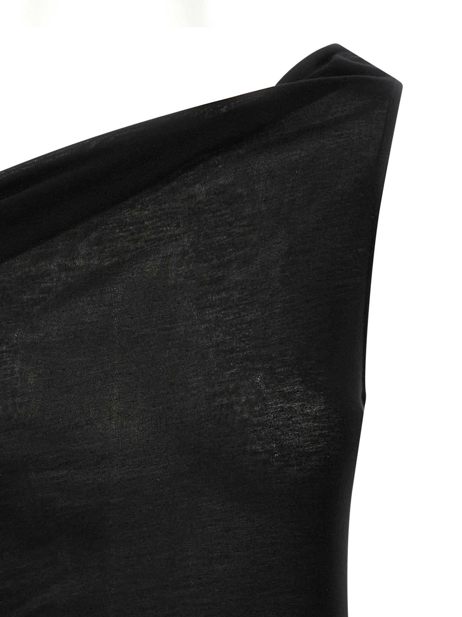 Rick Owens Black Viscose T-Shirt