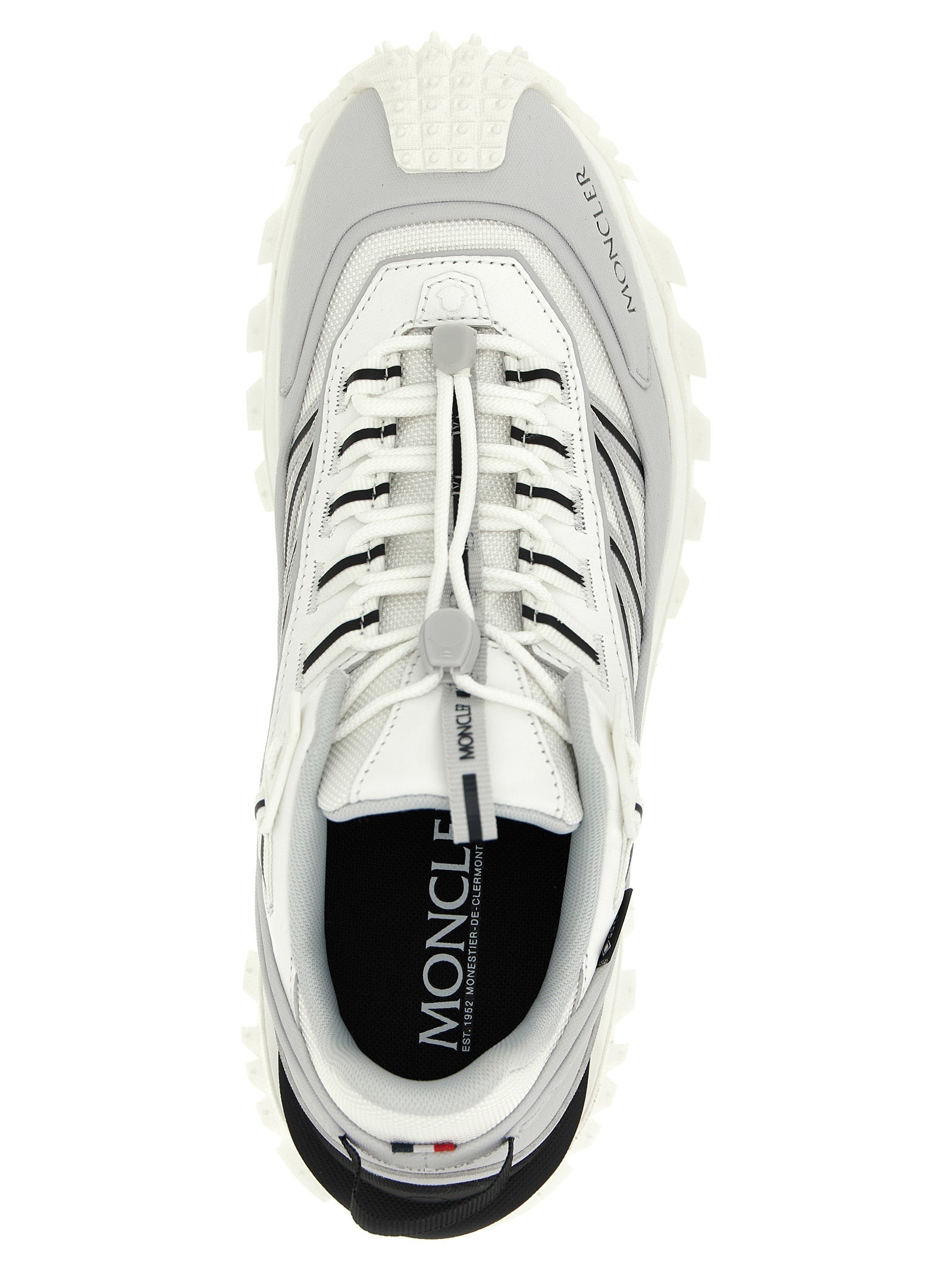 Moncler Gray Polyamide Athletic Sneakers