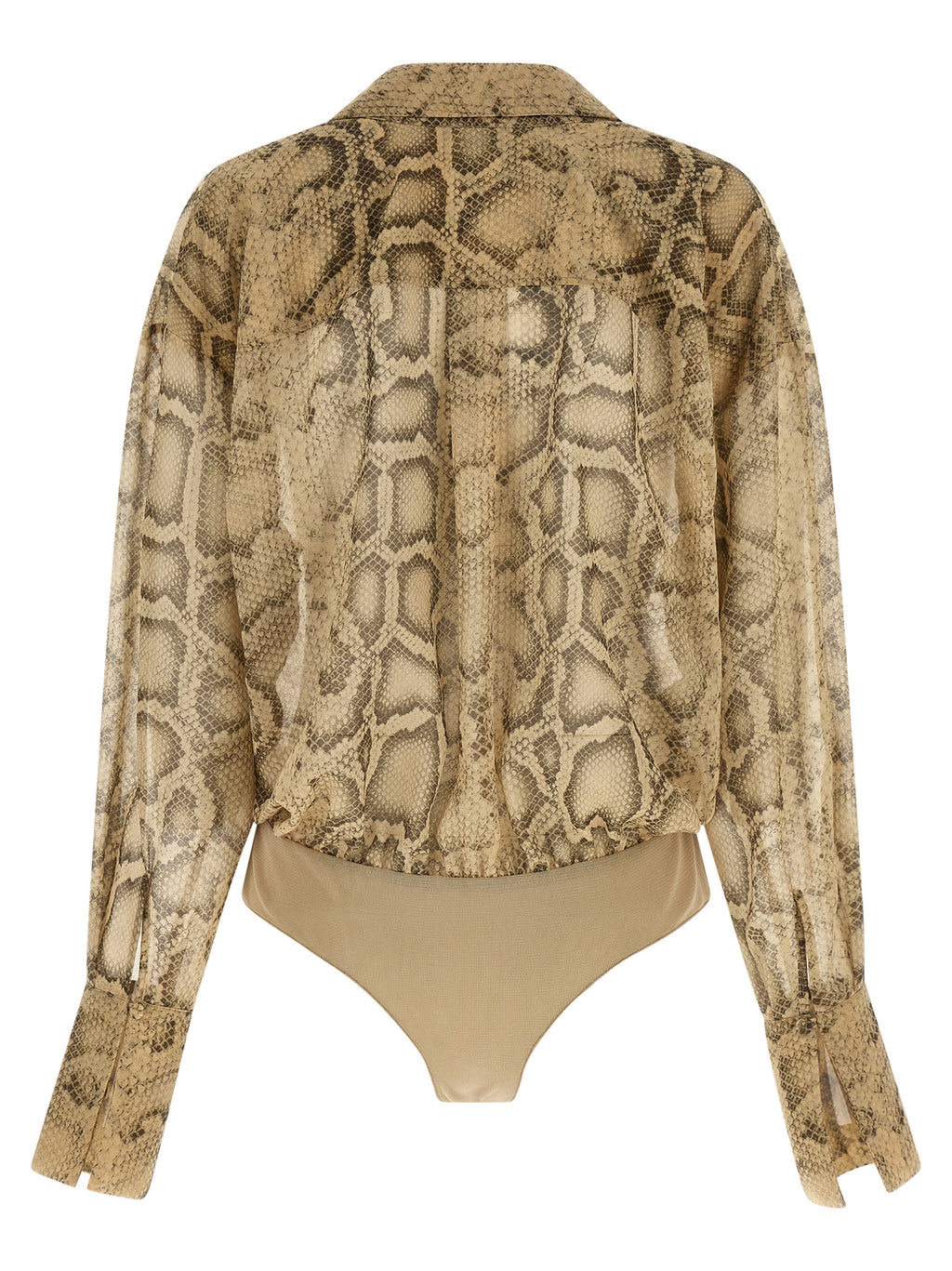 The Andamane Beige Polyester Bodysuit