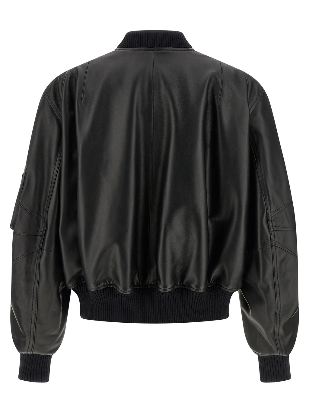 The Attico Black Lamb Leather Leather Jacket