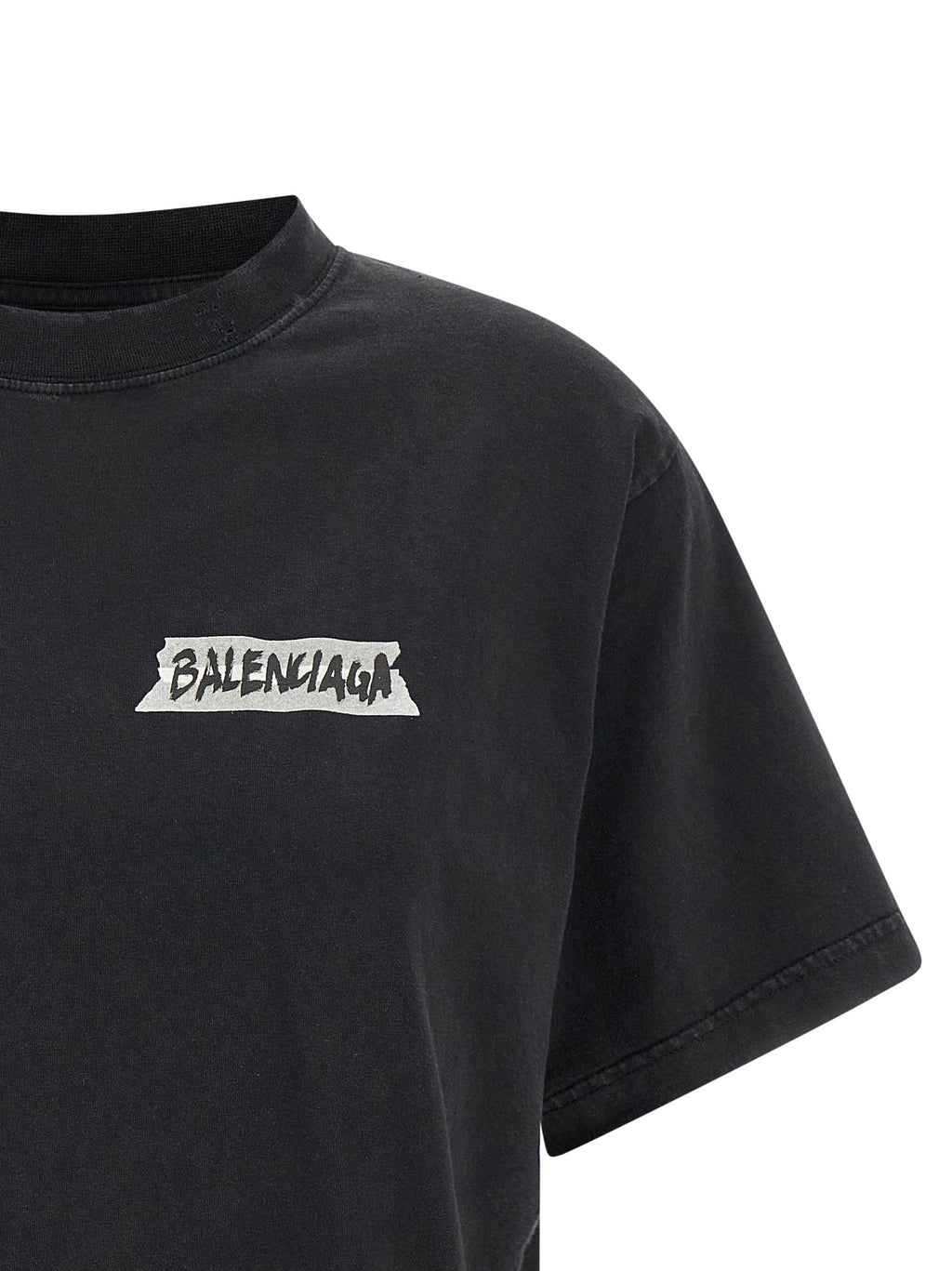 Balenciaga Black Cotton T-Shirt