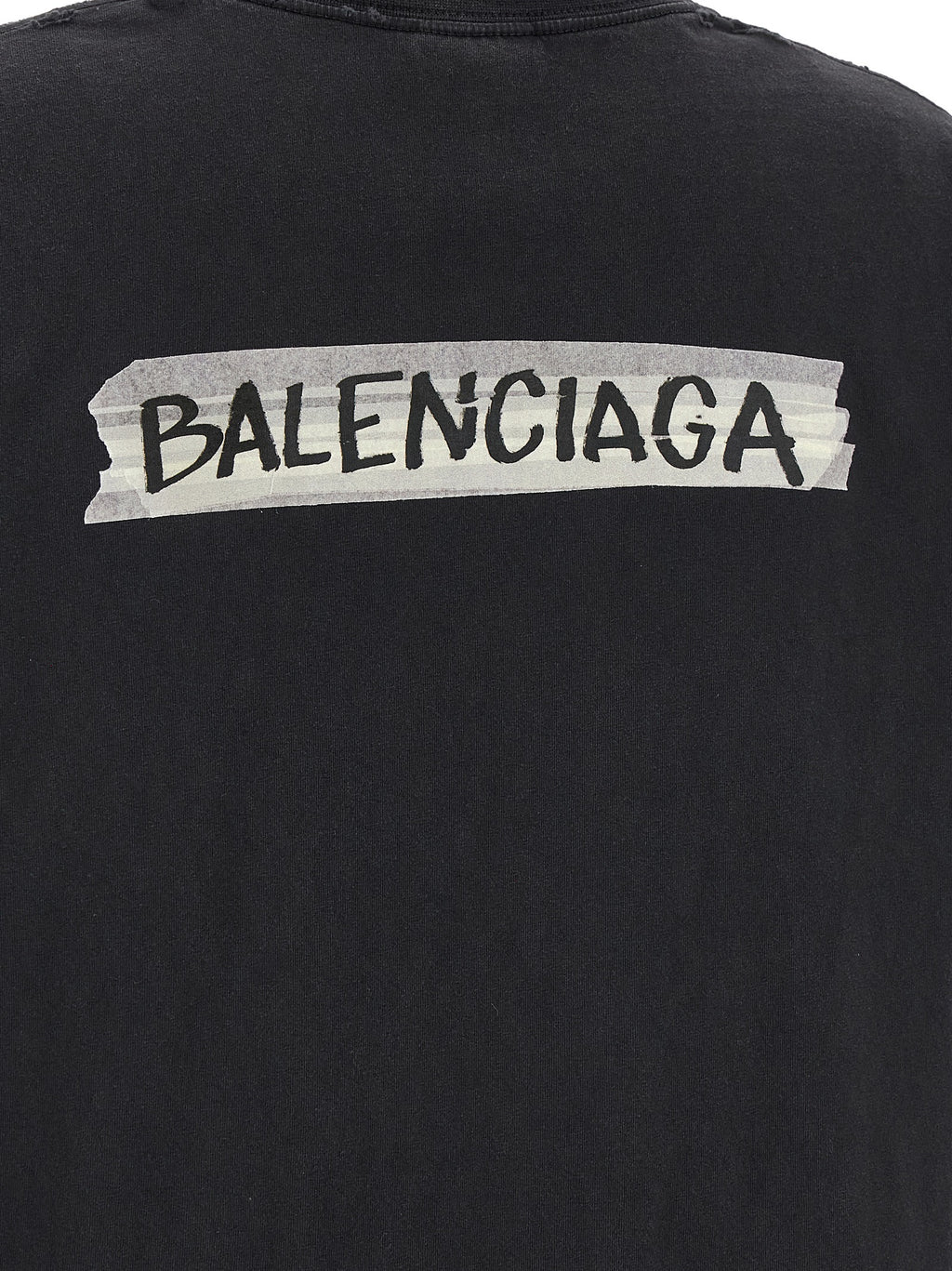 Balenciaga Black Cotton T-Shirt