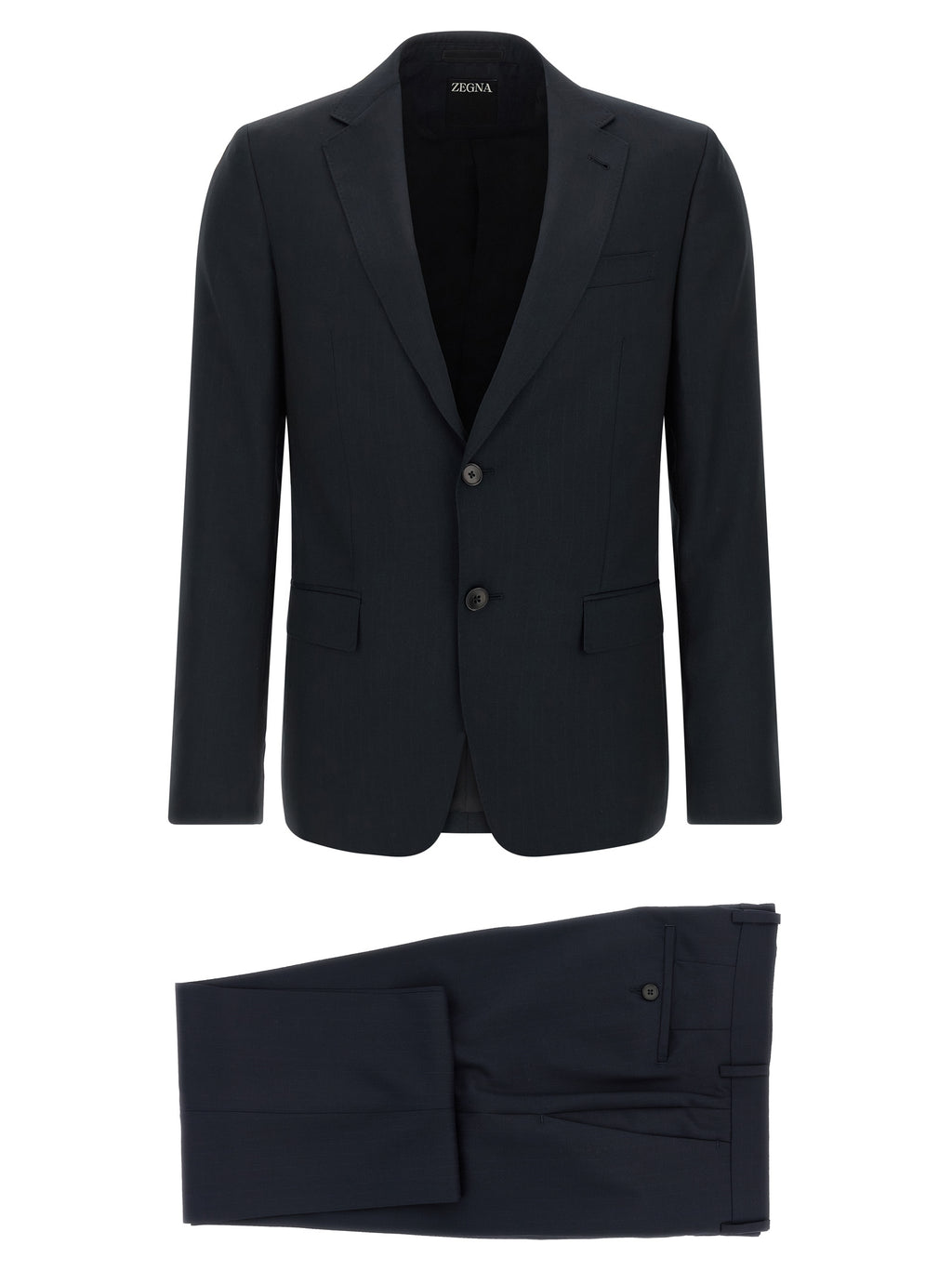 ZEGNA Blue Wool Two-Piece Suit