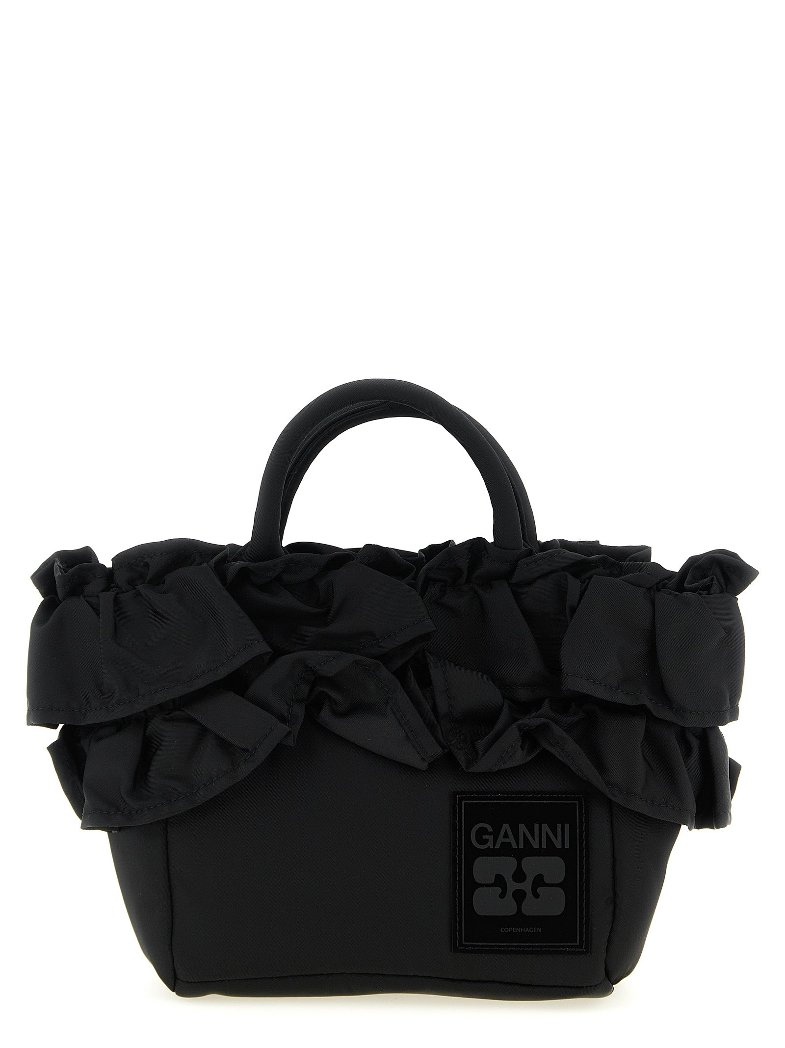 Ganni Black Nylon Handbag