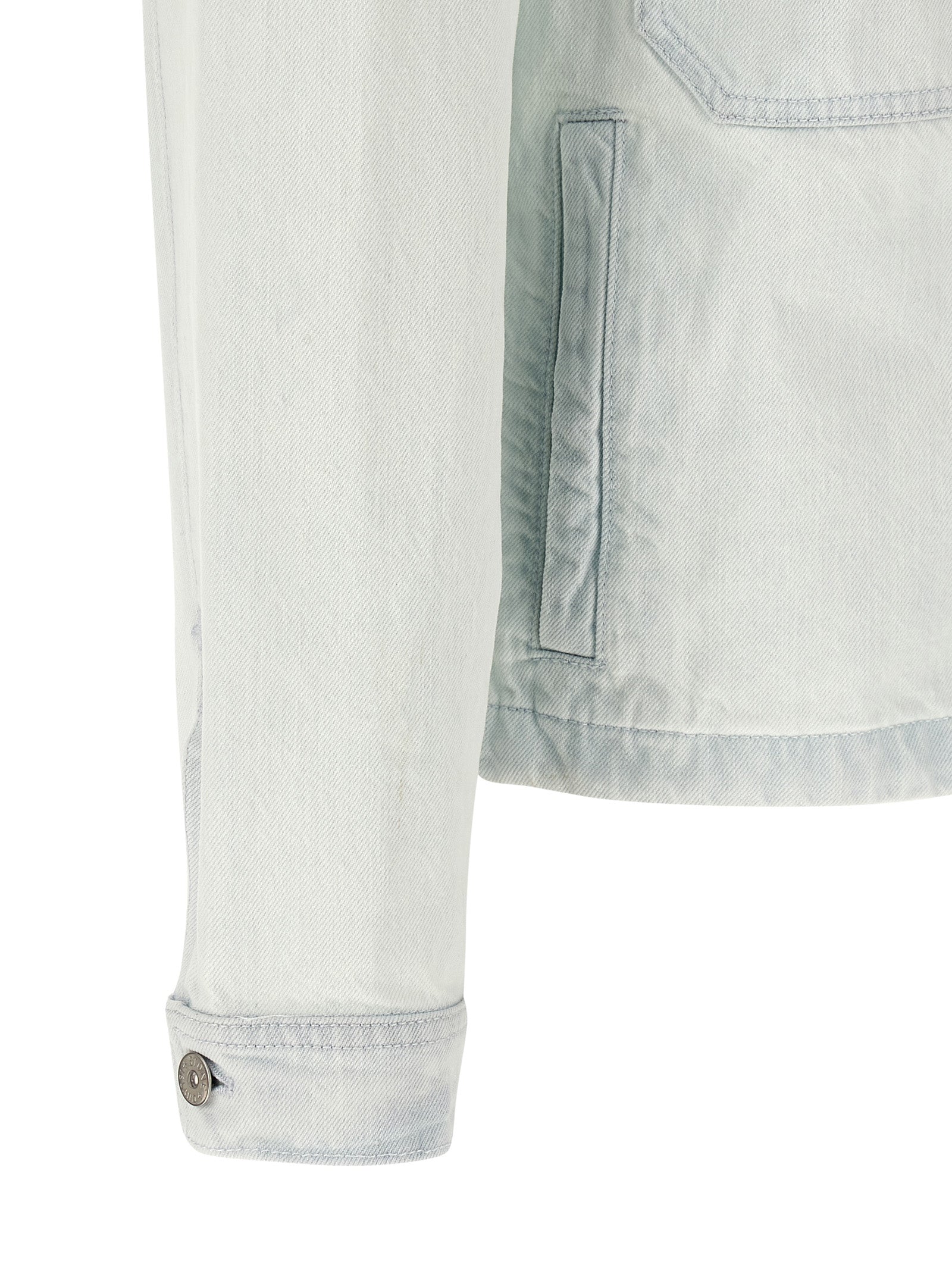 Stone Island Blue Cotton Denim Jacket